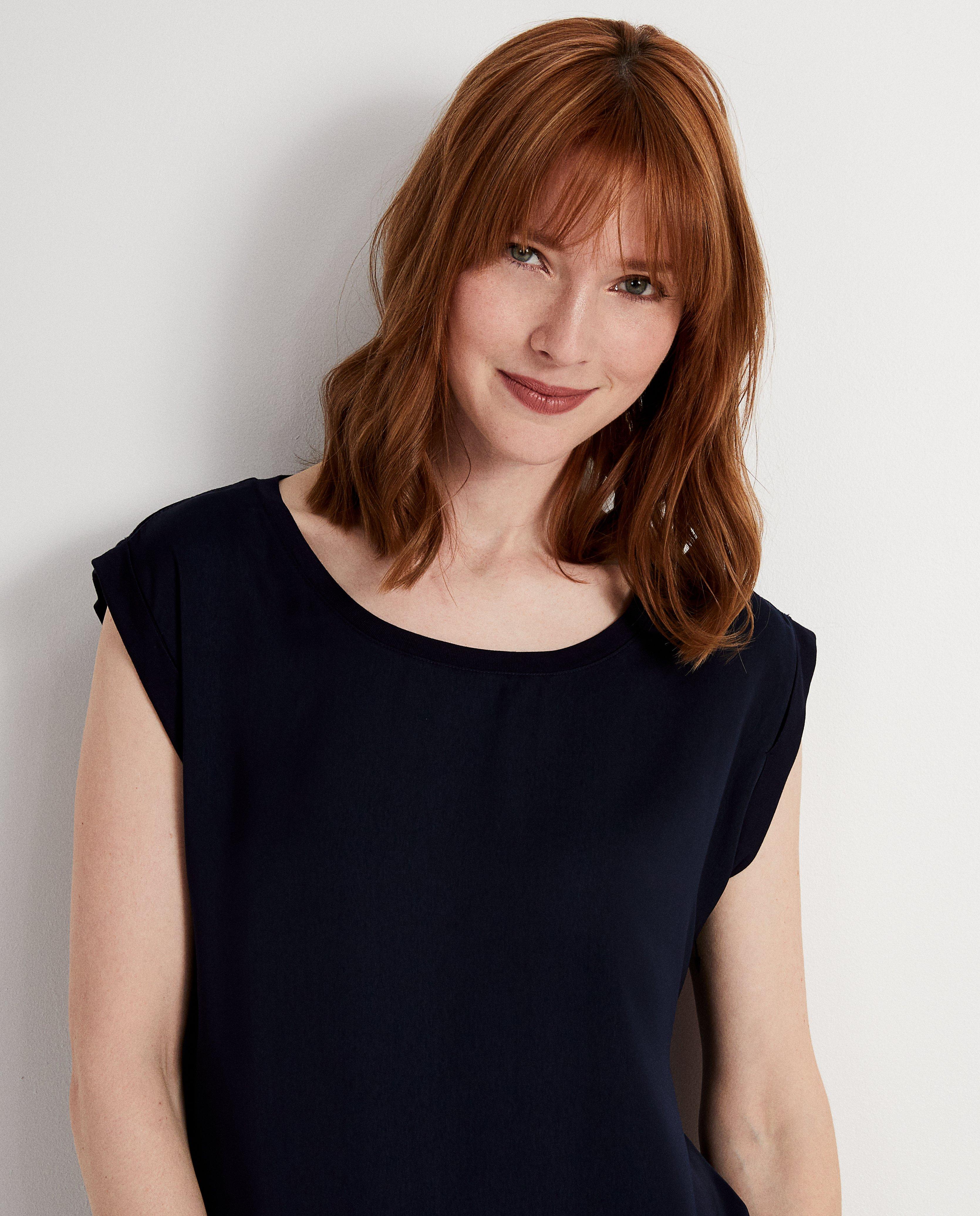 T-shirts - Top bleu foncé