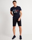 Donkerblauw T-shirt met fietsprint - in verschillende kleuren - JBC