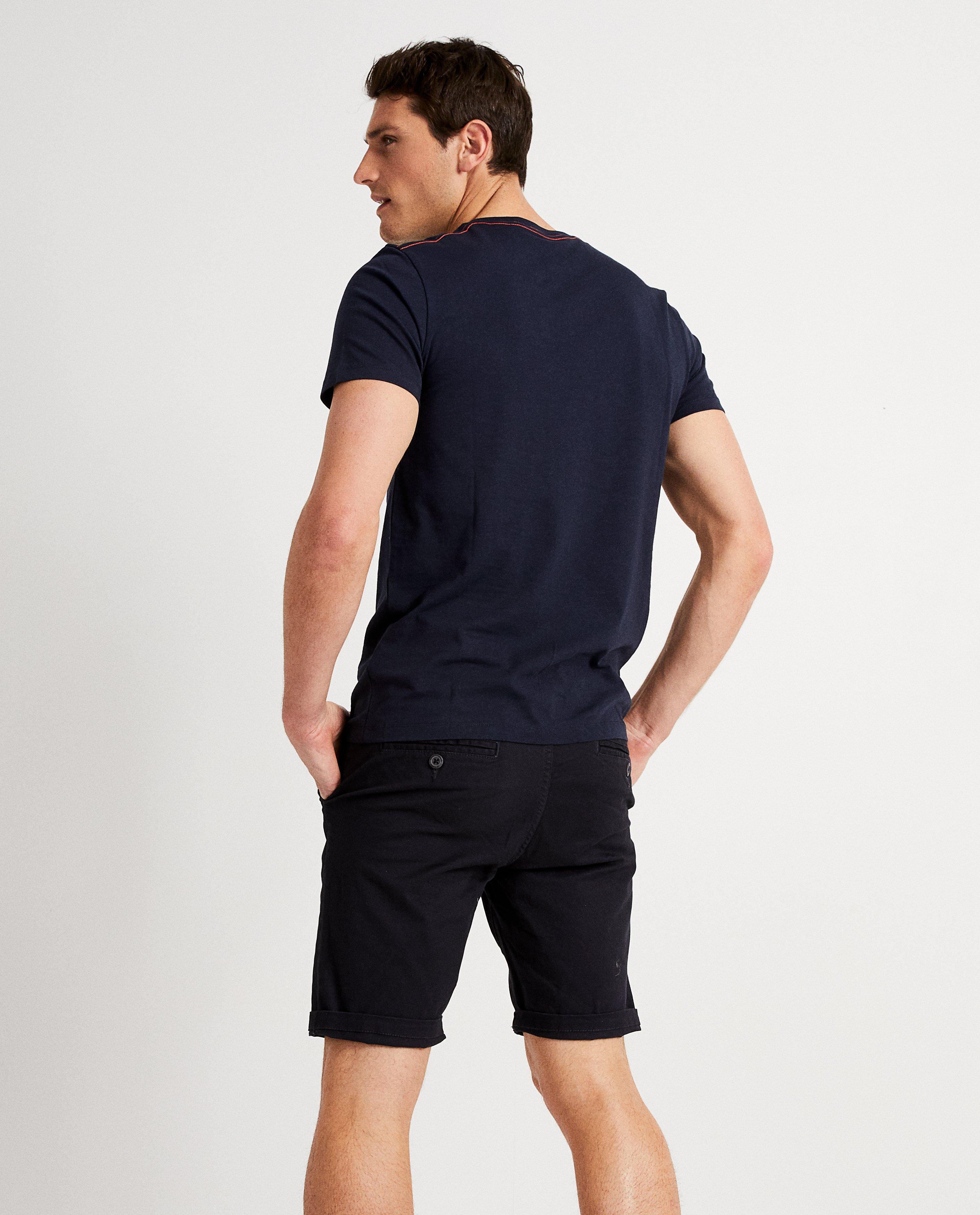 T-shirts - Donkerblauw T-shirt met fietsprint