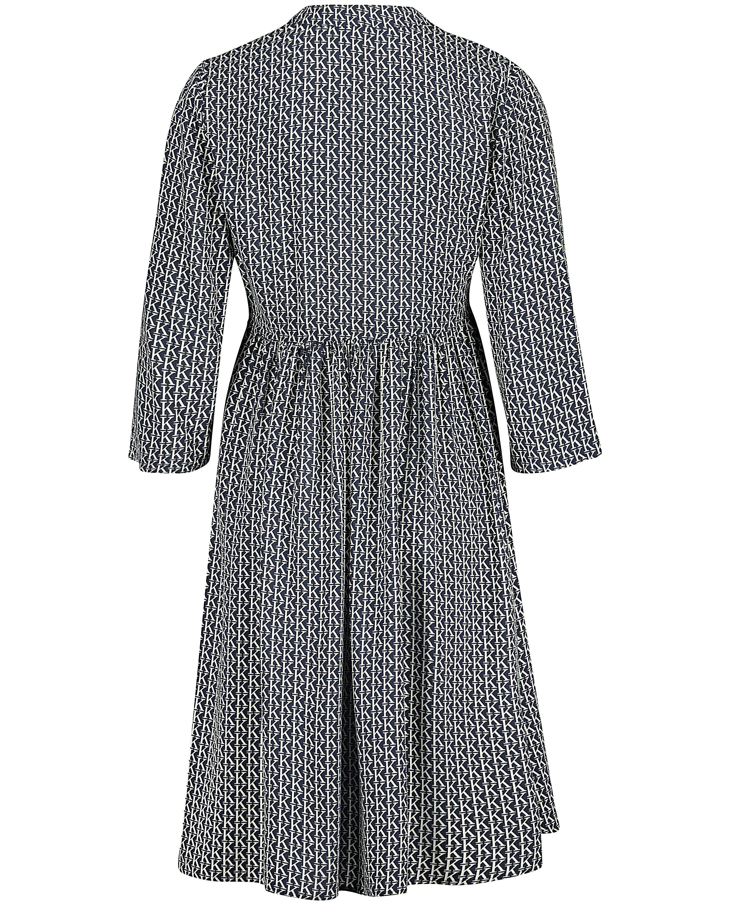Kleedjes - Blauwe jurk met print Karen Damen