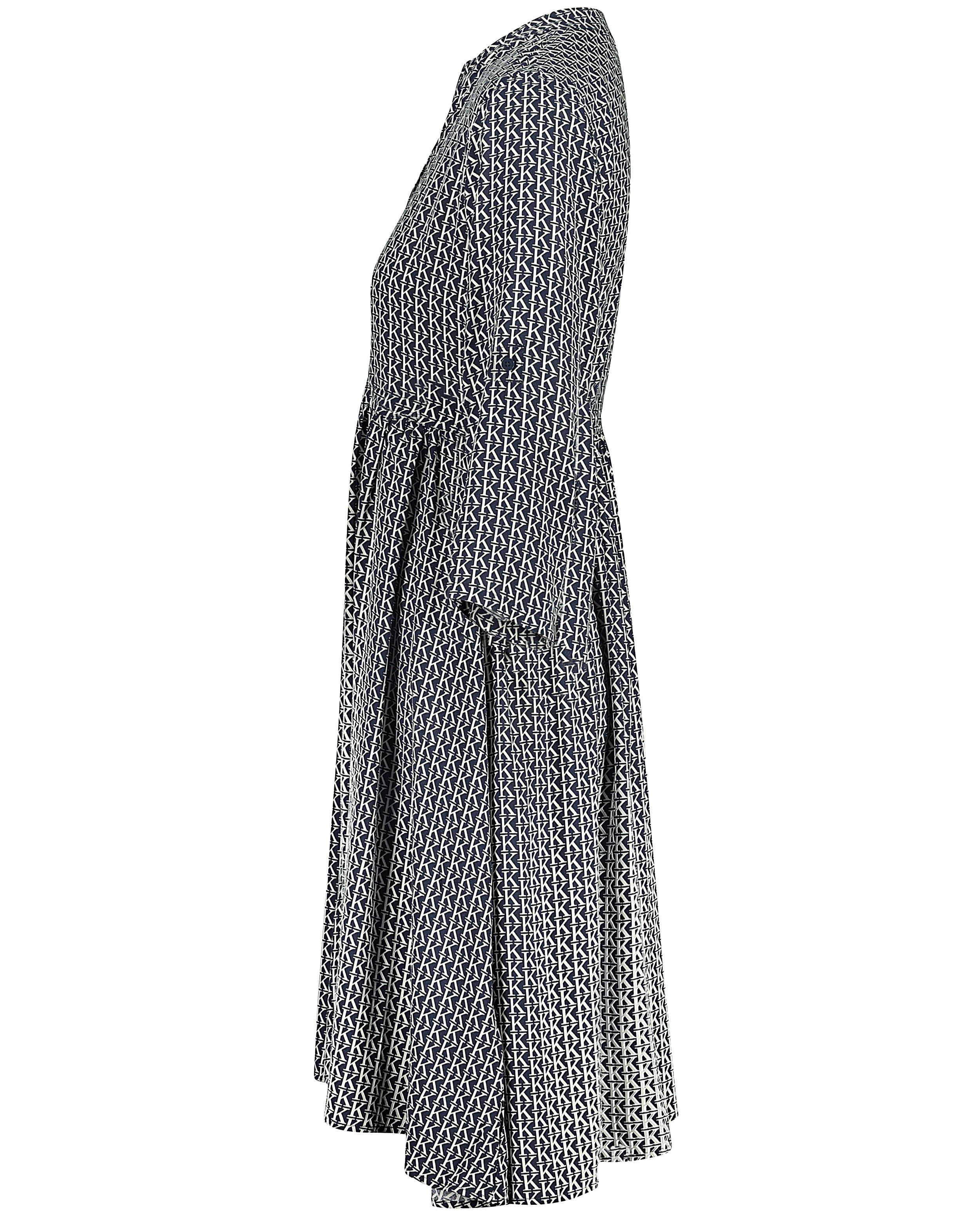 Kleedjes - Blauwe jurk met print Karen Damen