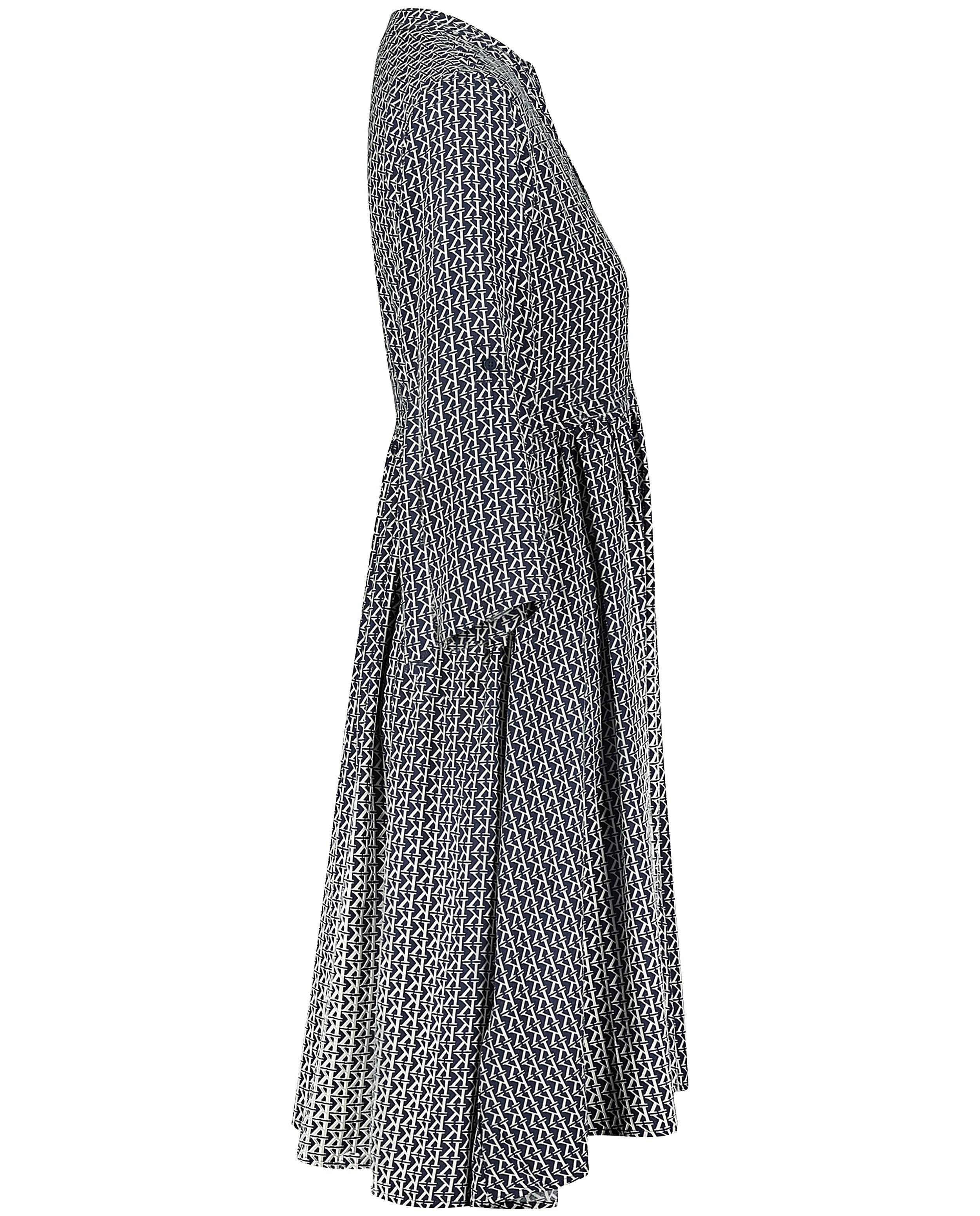 Kleedjes - Blauwe jurk met print Karen Damen