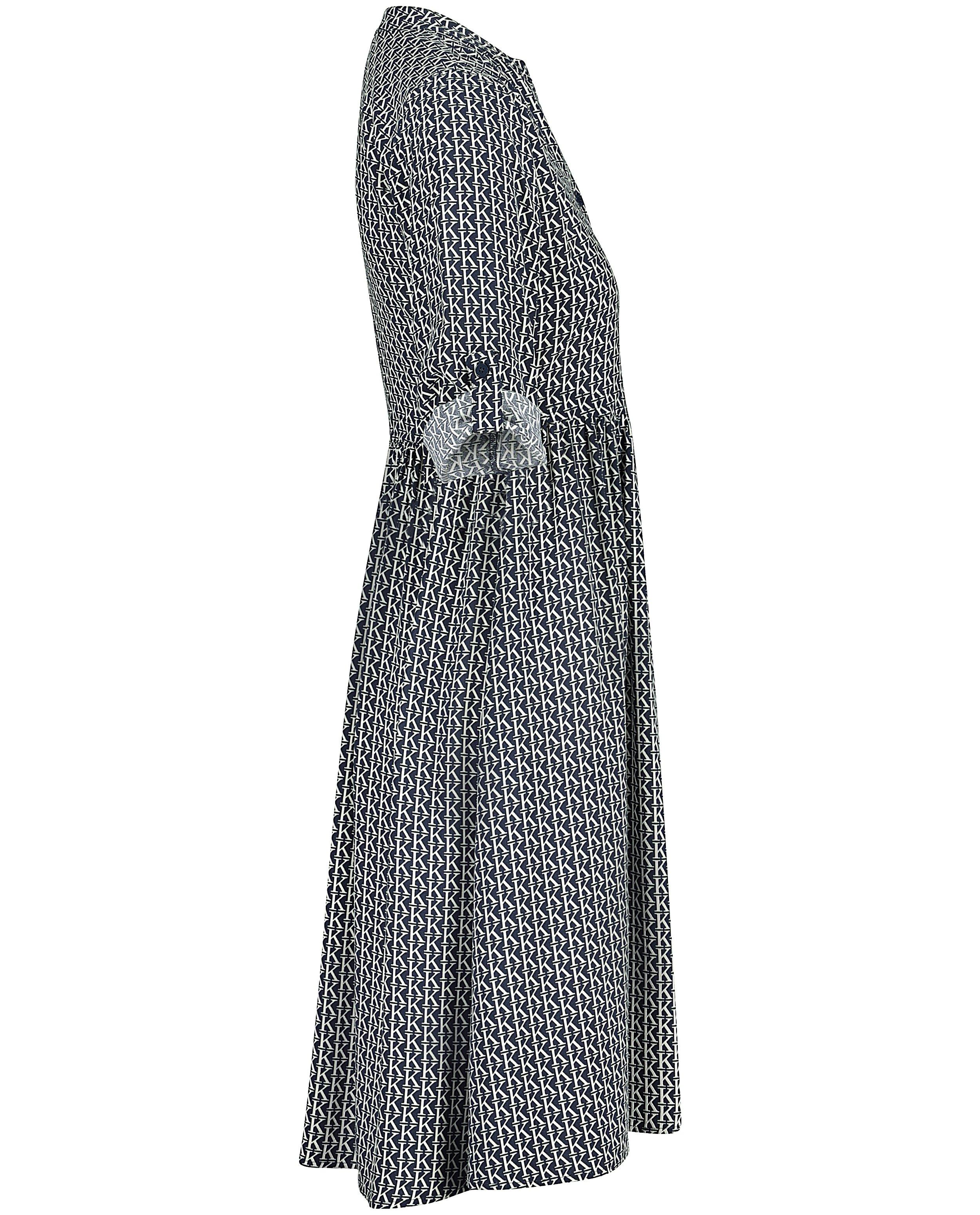 Kleedjes - Blauwe jurk met print Karen Damen