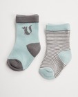 2 paires de chaussettes pour bébés - avec un petit loup - JBC