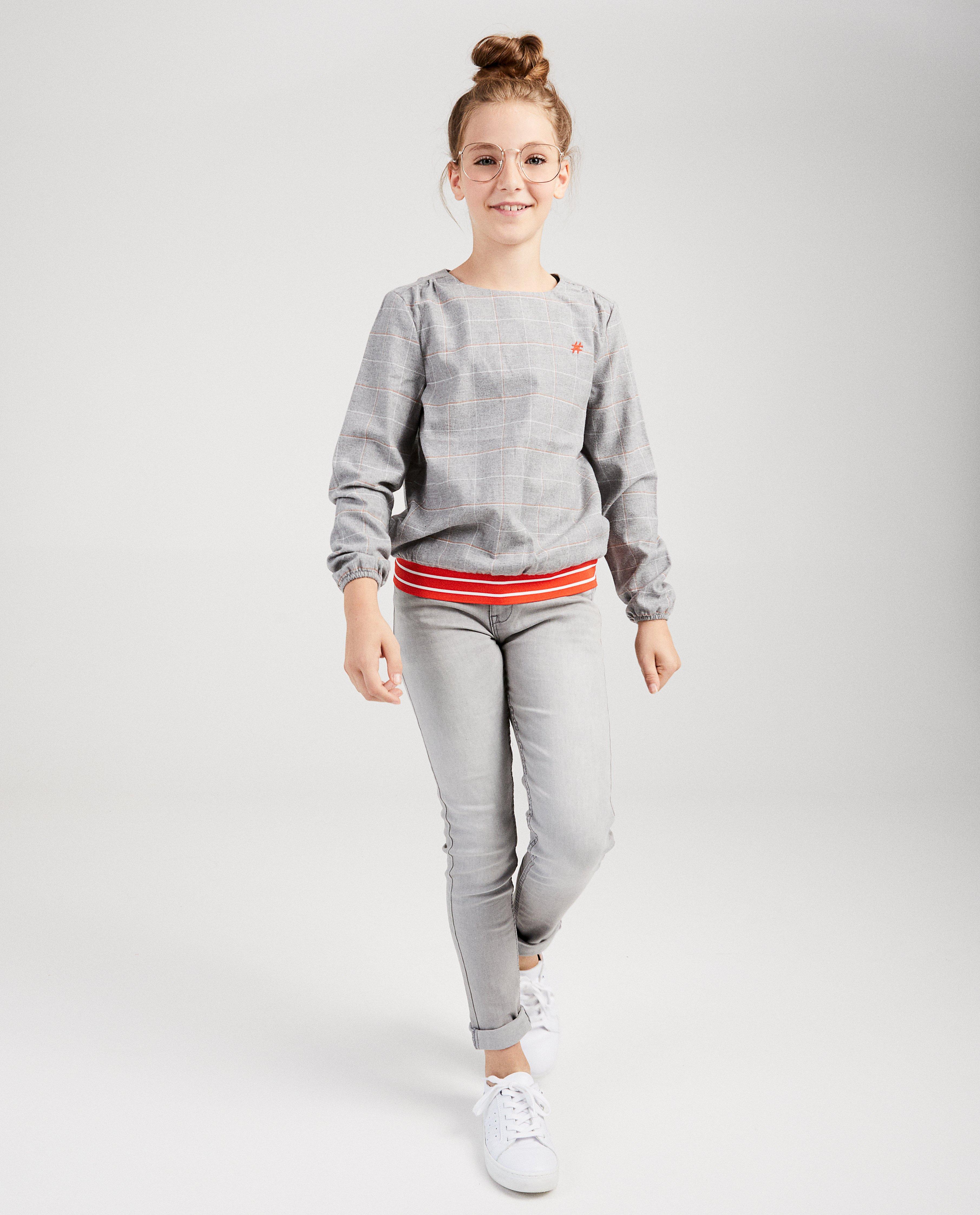Grijze blouse met ruit #LikeMe - allover - Like Me