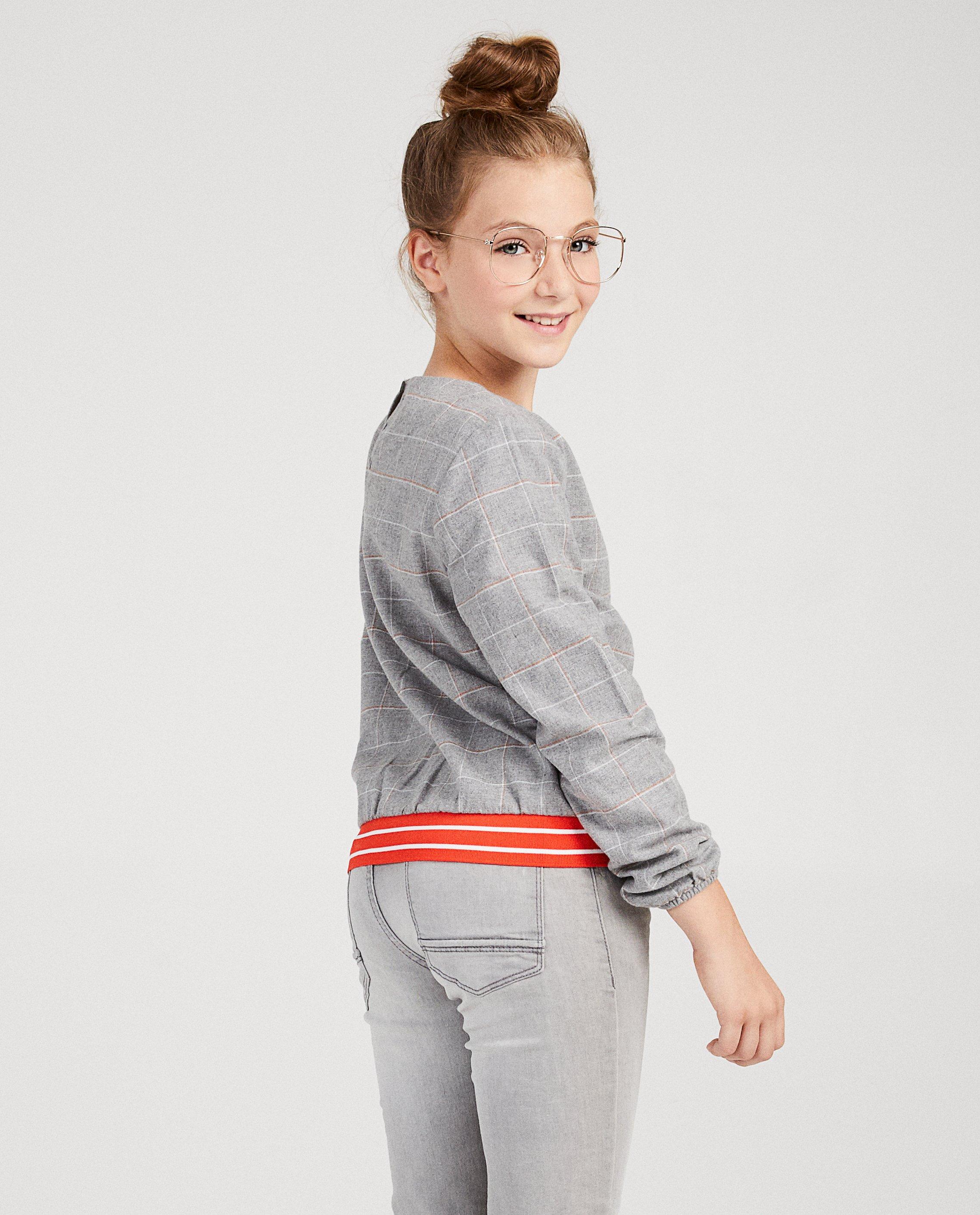 Hemden - Grijze blouse met ruit #LikeMe