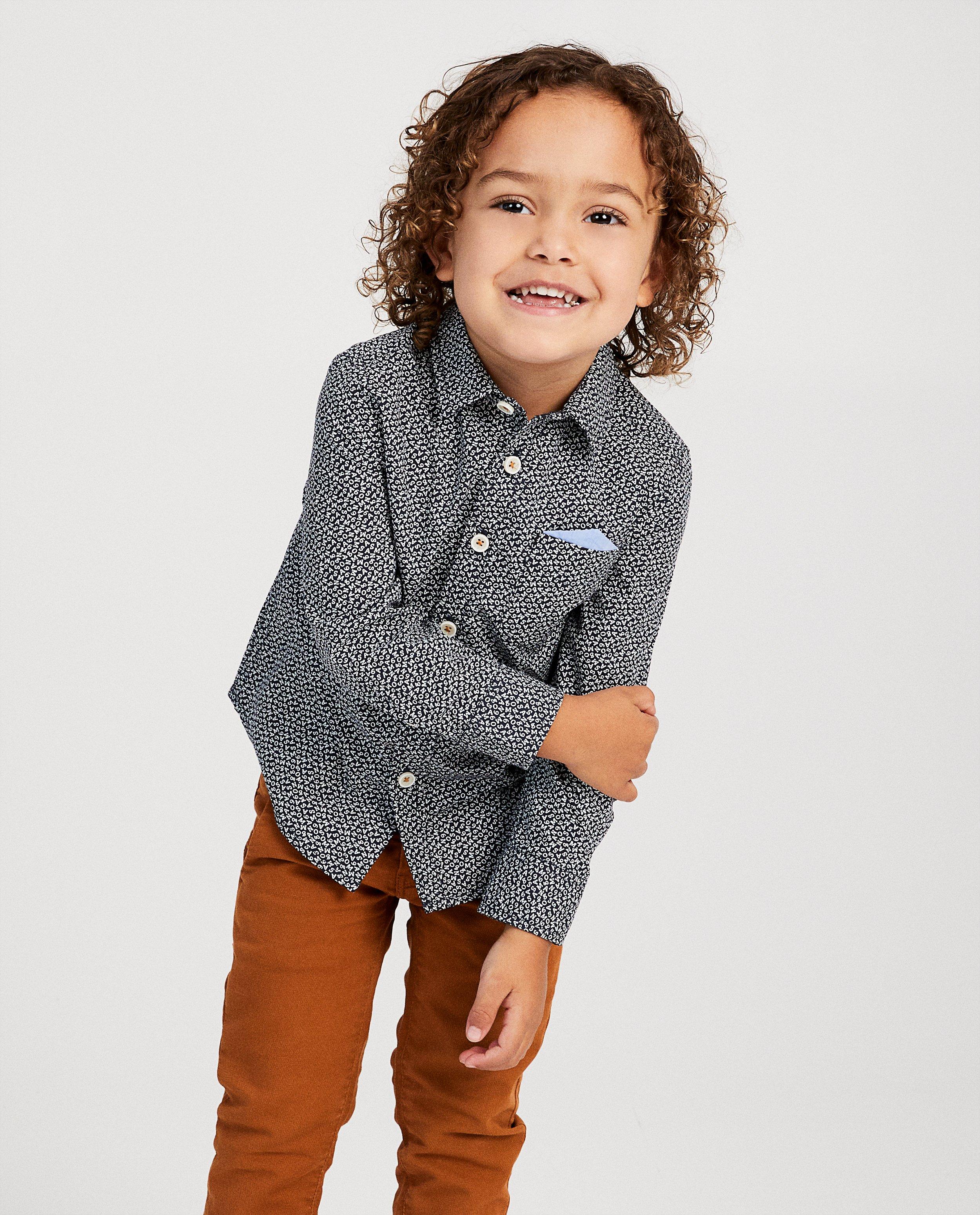Chemise bleu foncé Samson - imprimé de lettres - Fred & Samson