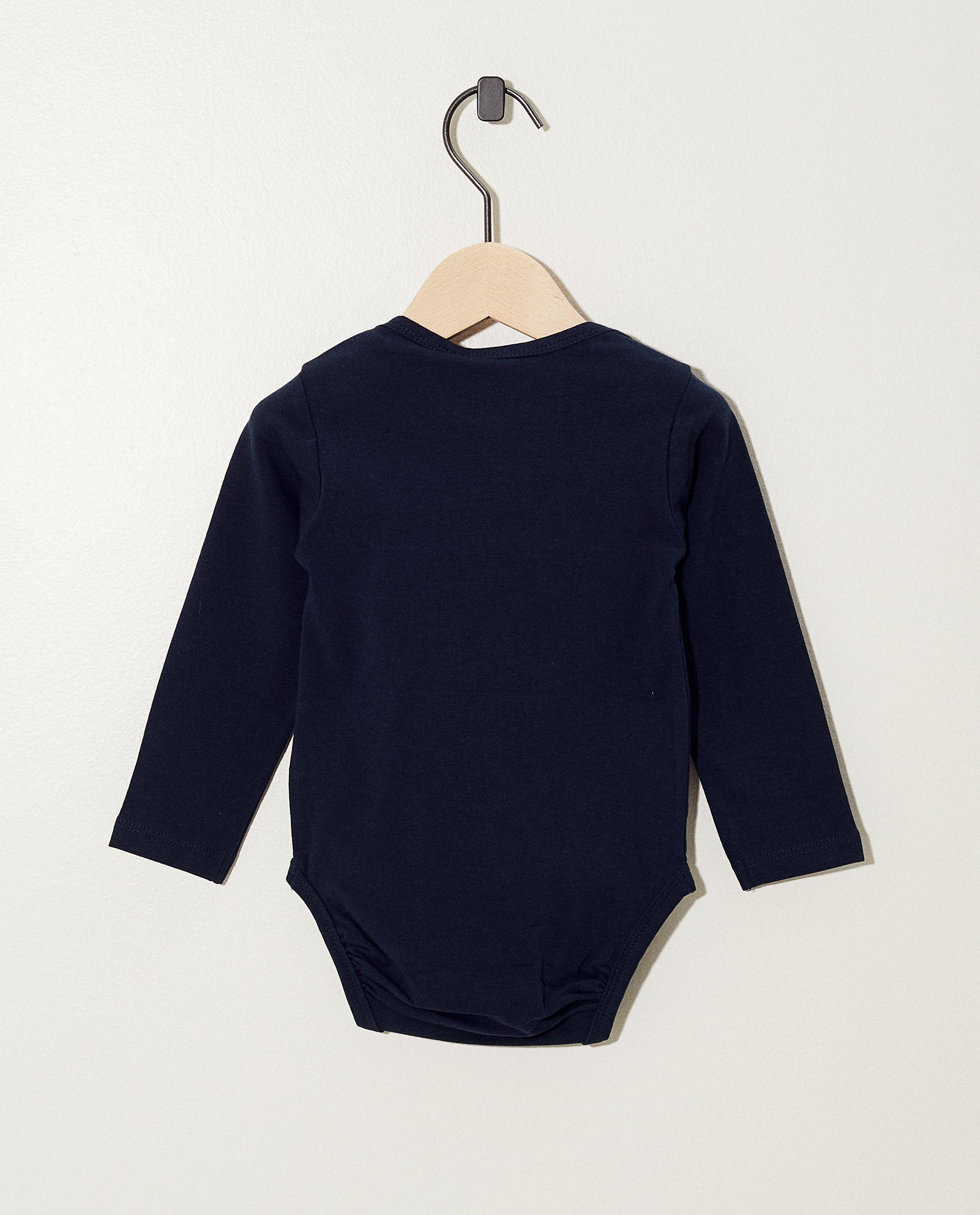 Donkerblauwe romper in biokatoen - Product Detail - donkerblauw - afbeelding nummer 2