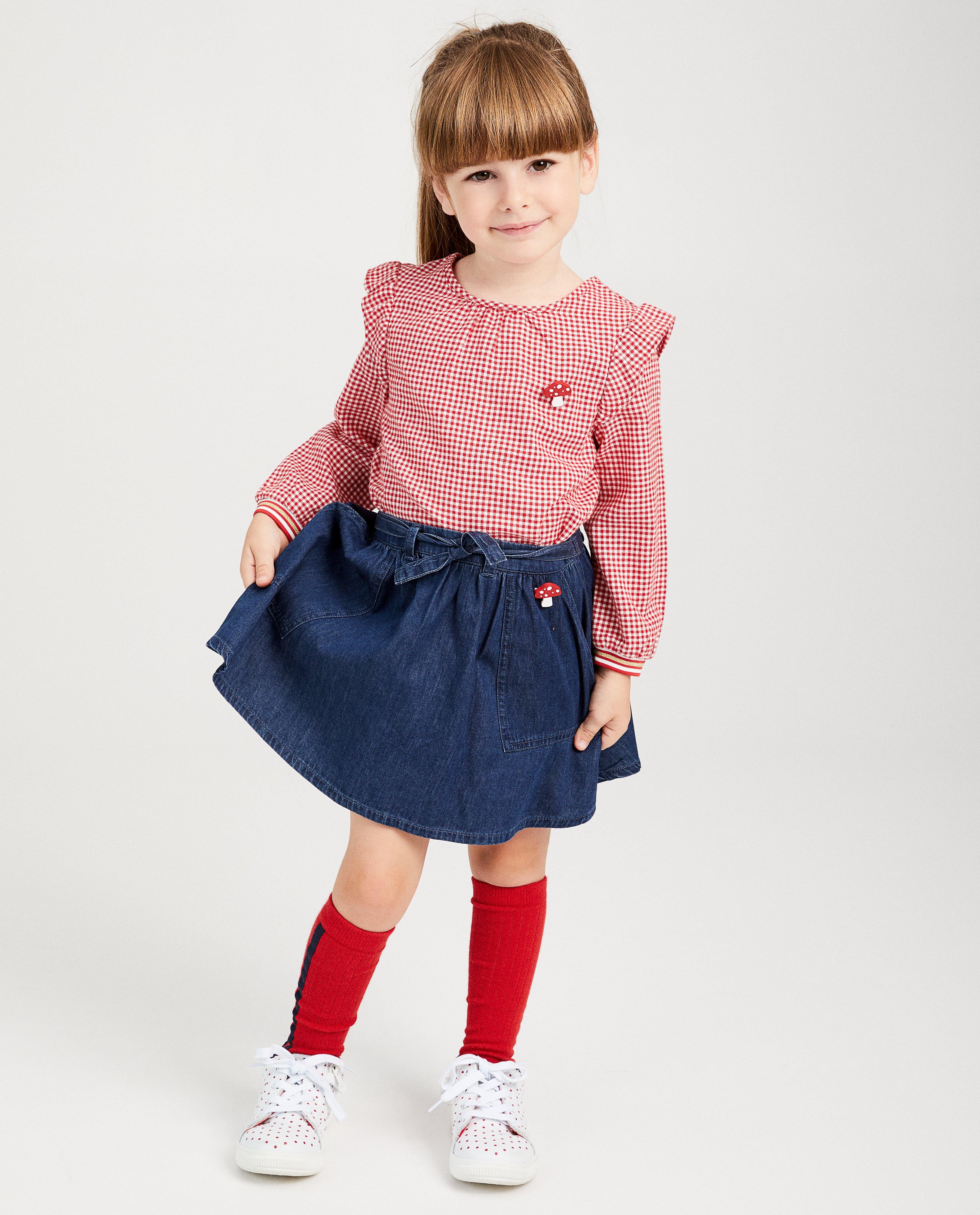 Rood-witte blouse met ruitjes Plop - allover - Plop
