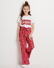 Pantalon rouge Ella Italia - imprimé fleuri - Ella Italia