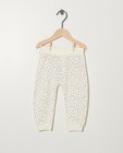 Pantalon évolutif blanc - imprimé de petits cœurs - Newborn 50-68