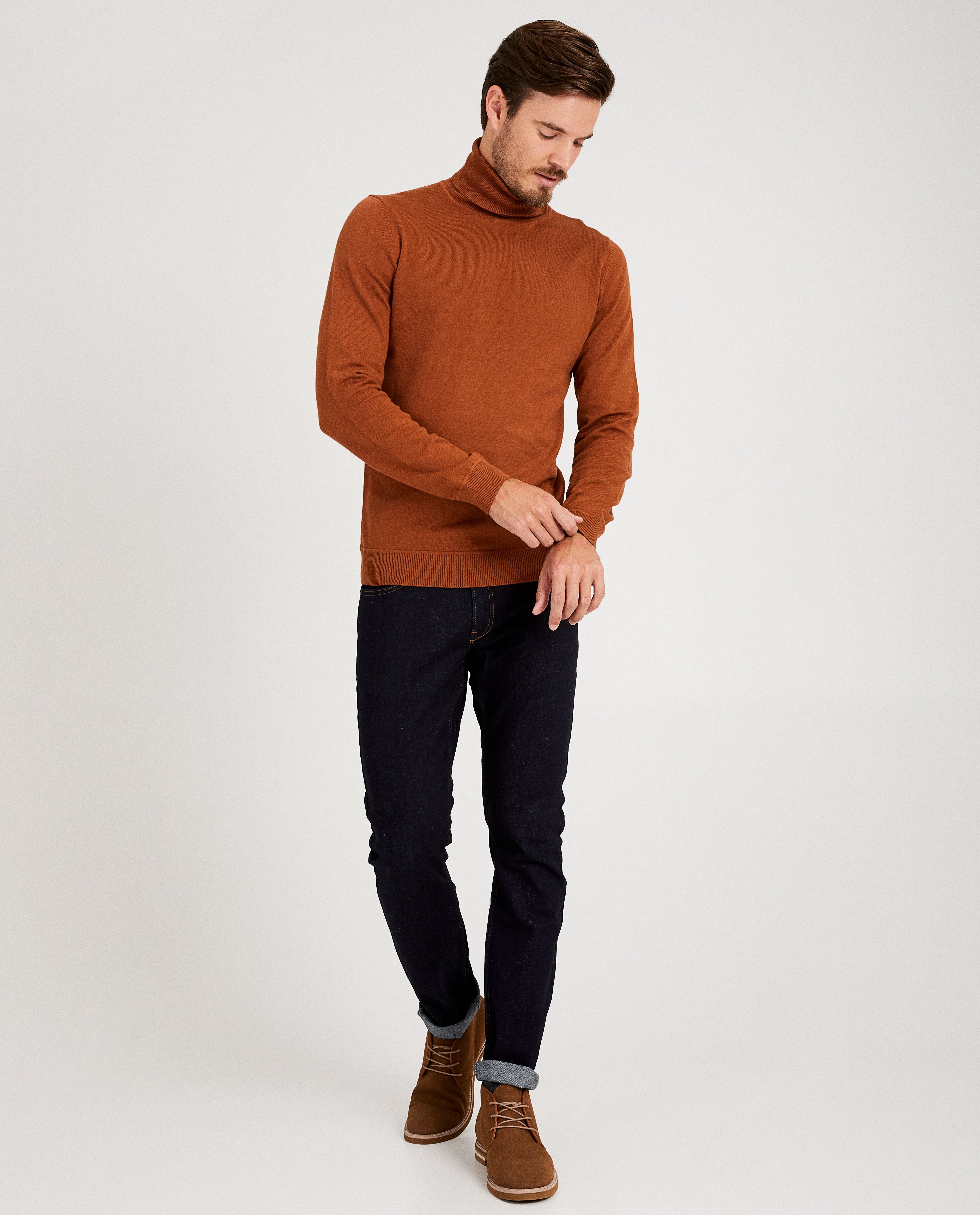 Sous-pull cognac - fin tricot - Iveo