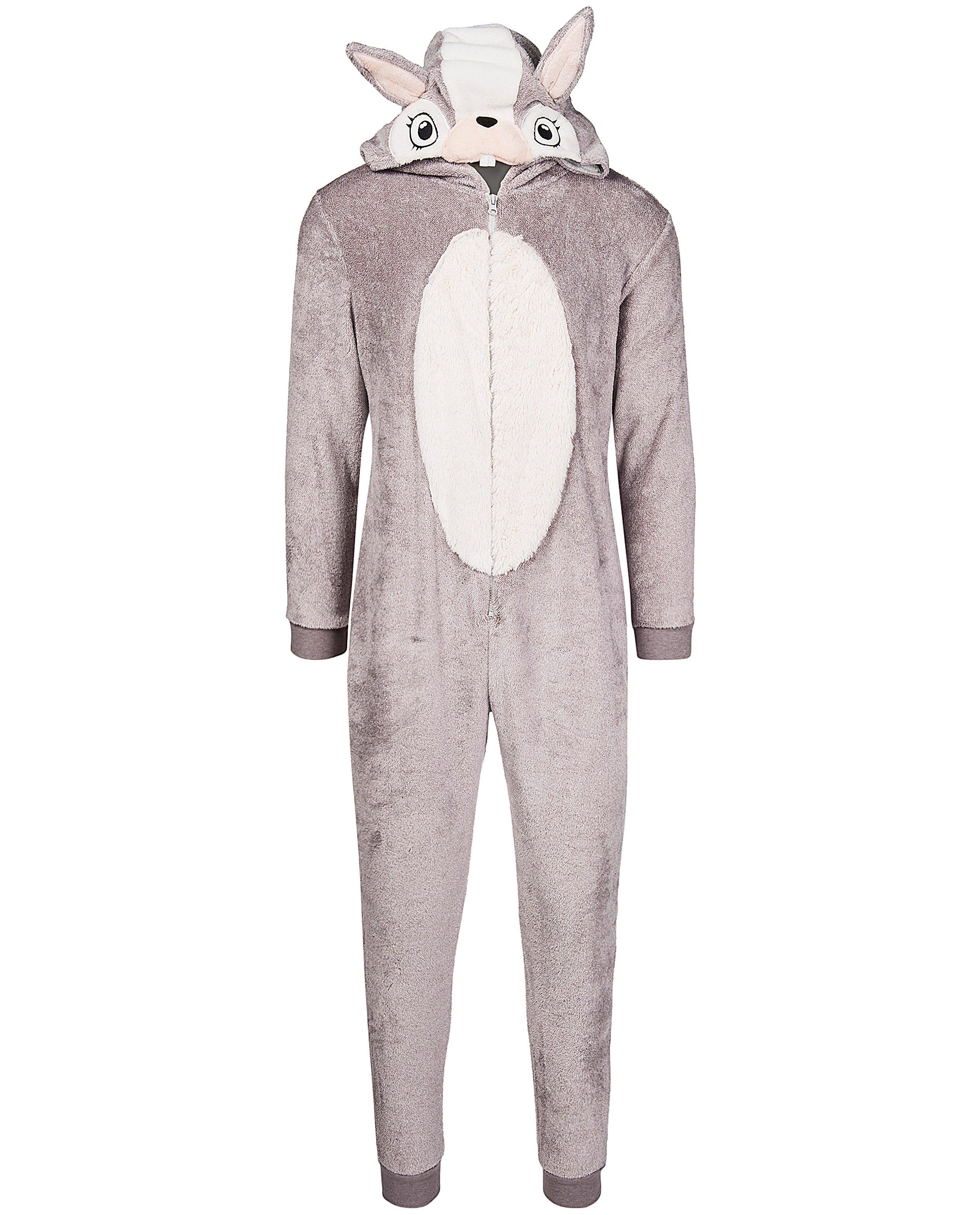 Lichtgrijze konijnen onesie - faux-fur - JBC