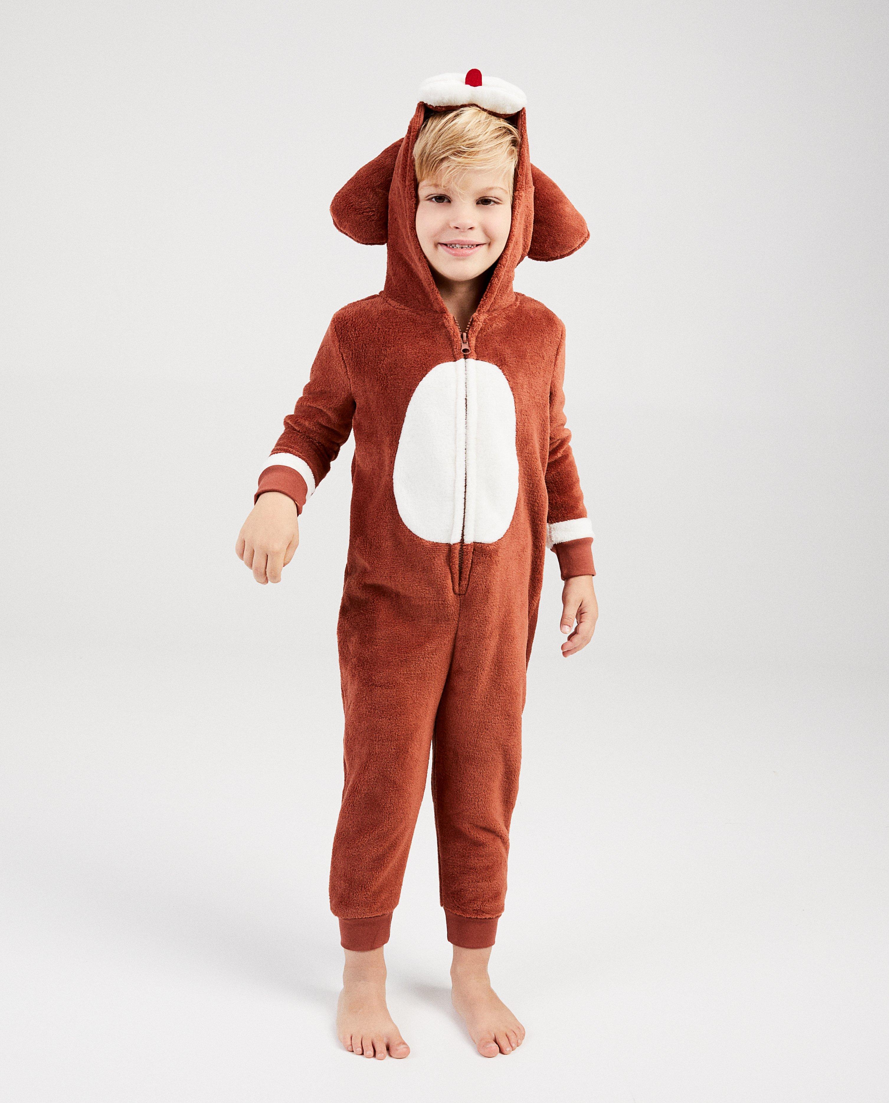 Nachtkleding - Bruine hond onesie