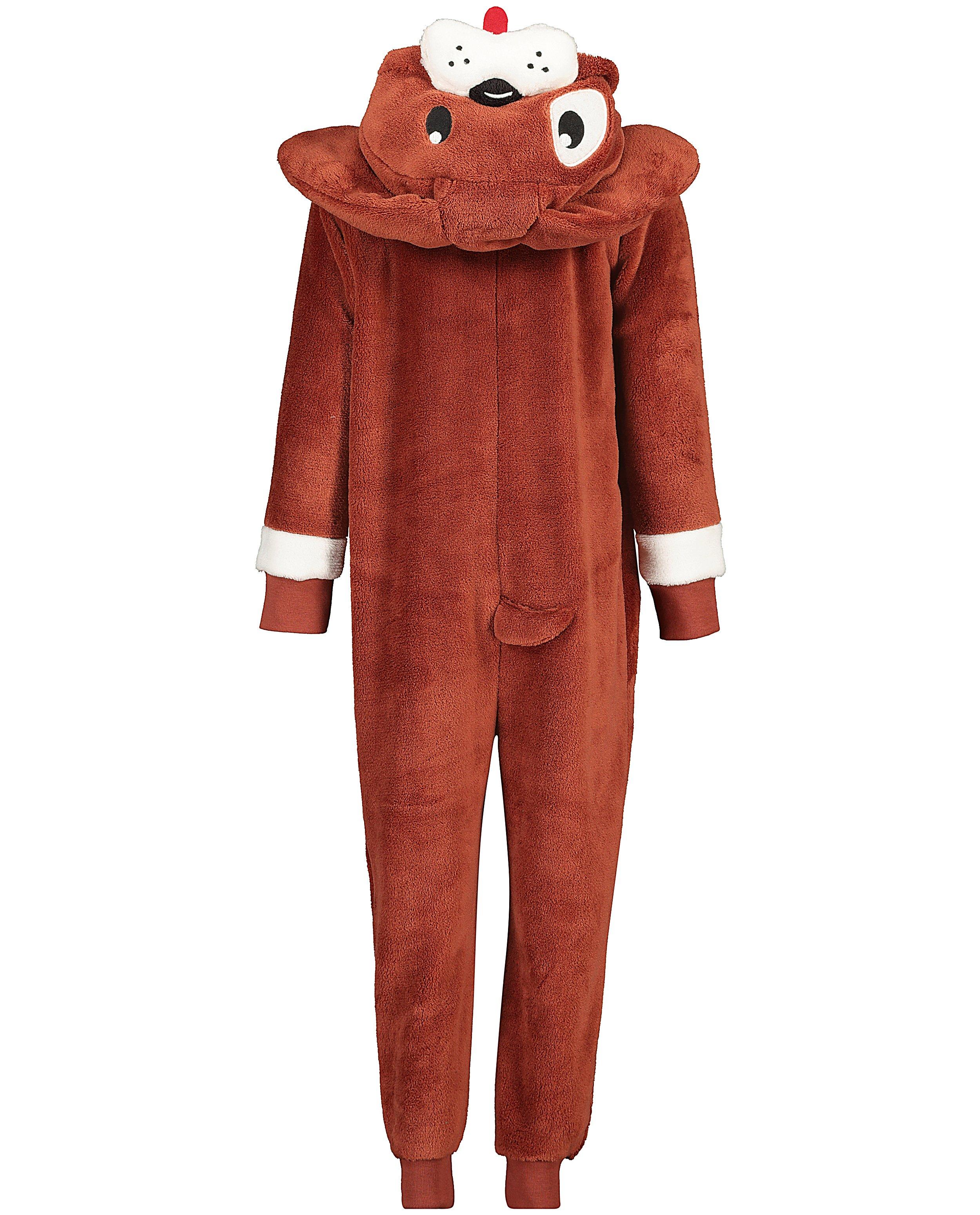 Nachtkleding - Bruine hond onesie