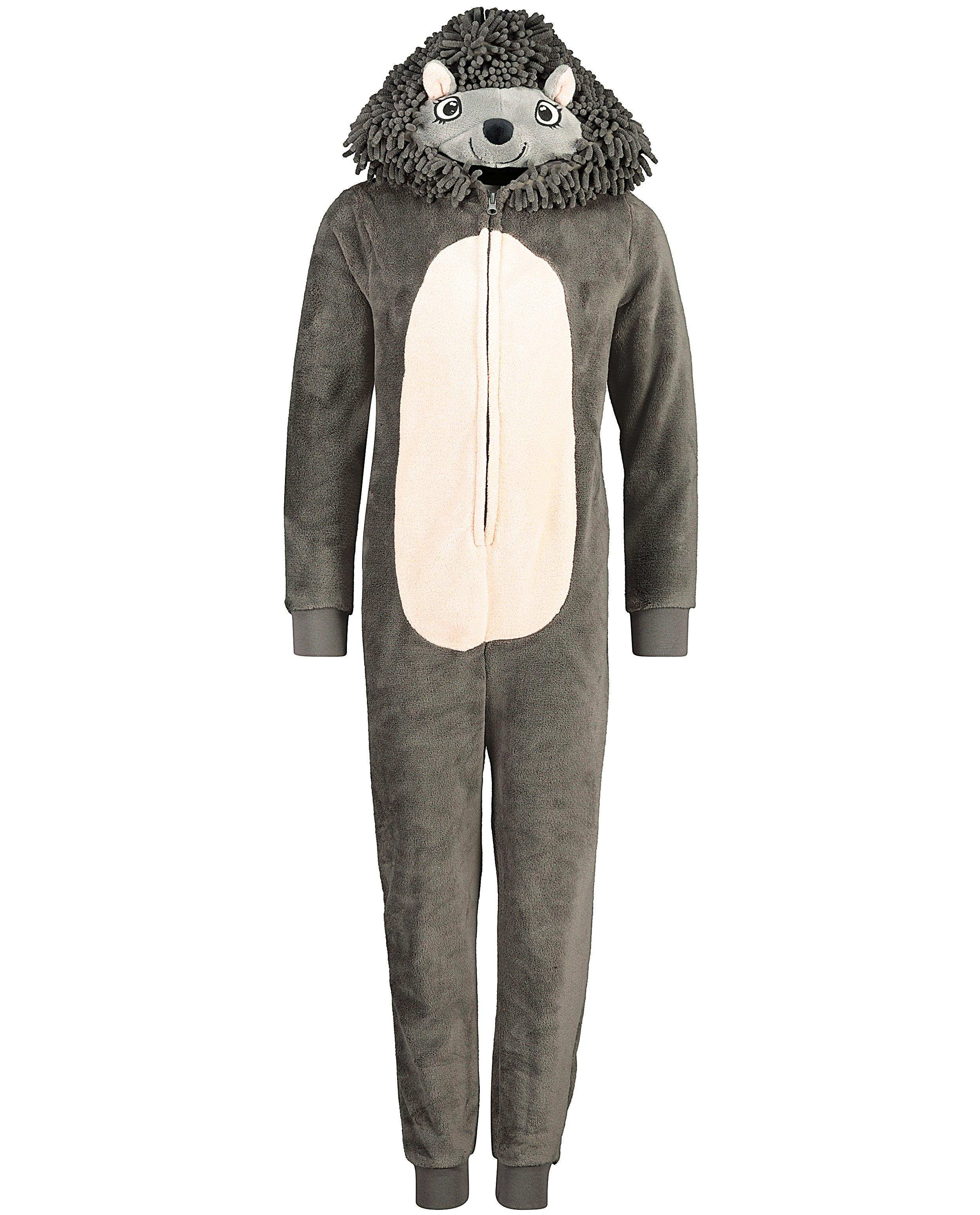 Nachtkleding - Antracietgrijze egel onesie