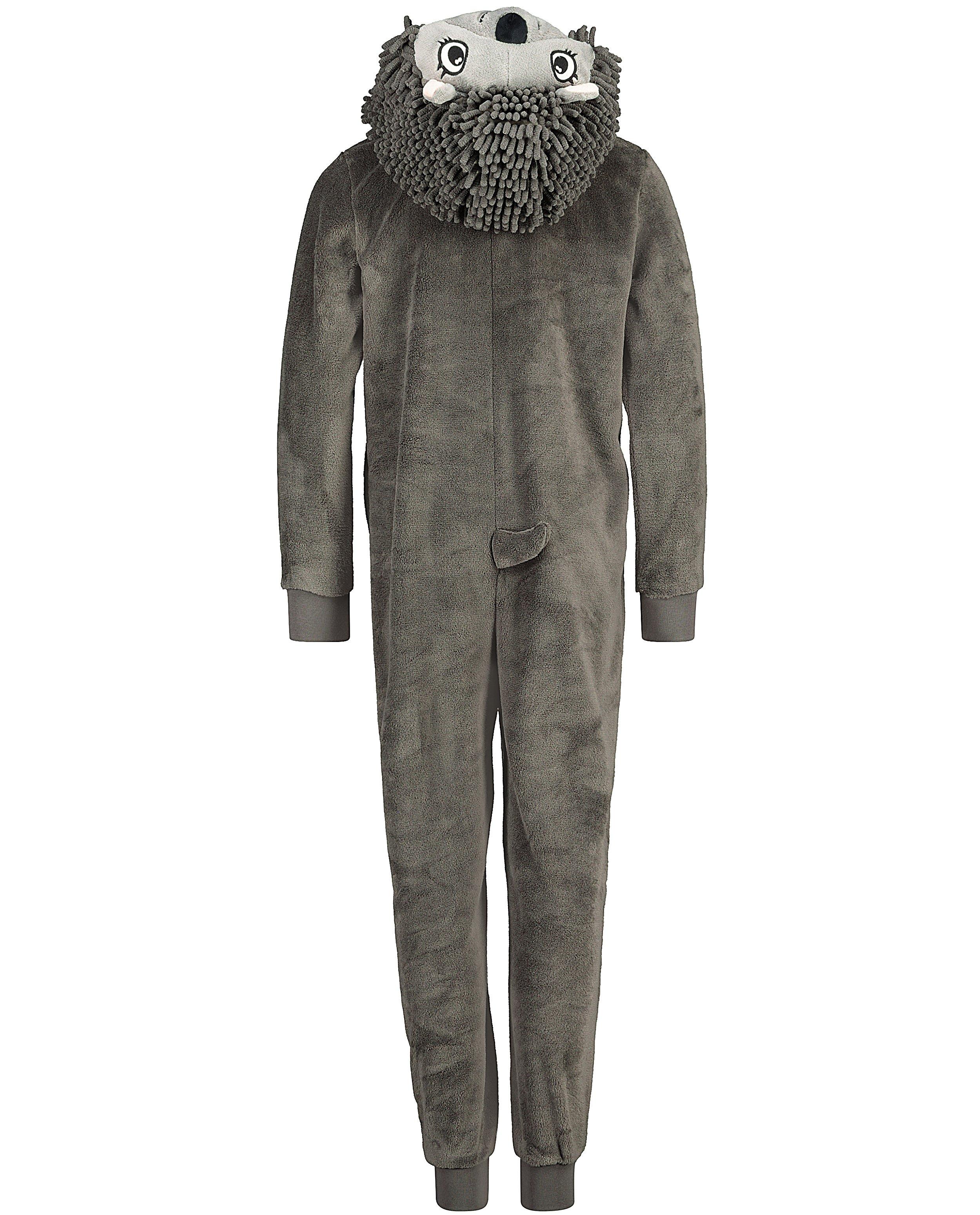 Nachtkleding - Antracietgrijze egel onesie