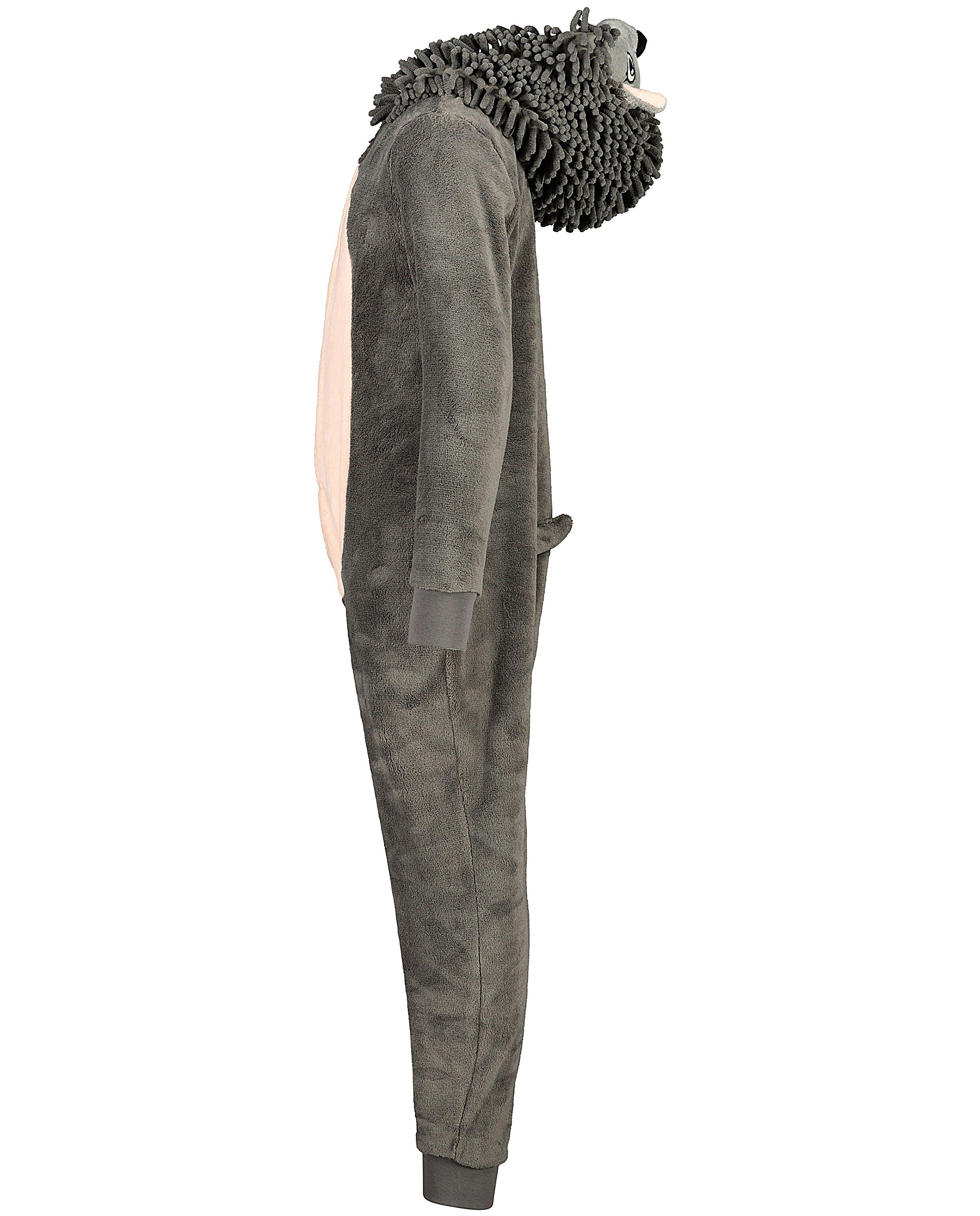 Nachtkleding - Antracietgrijze egel onesie