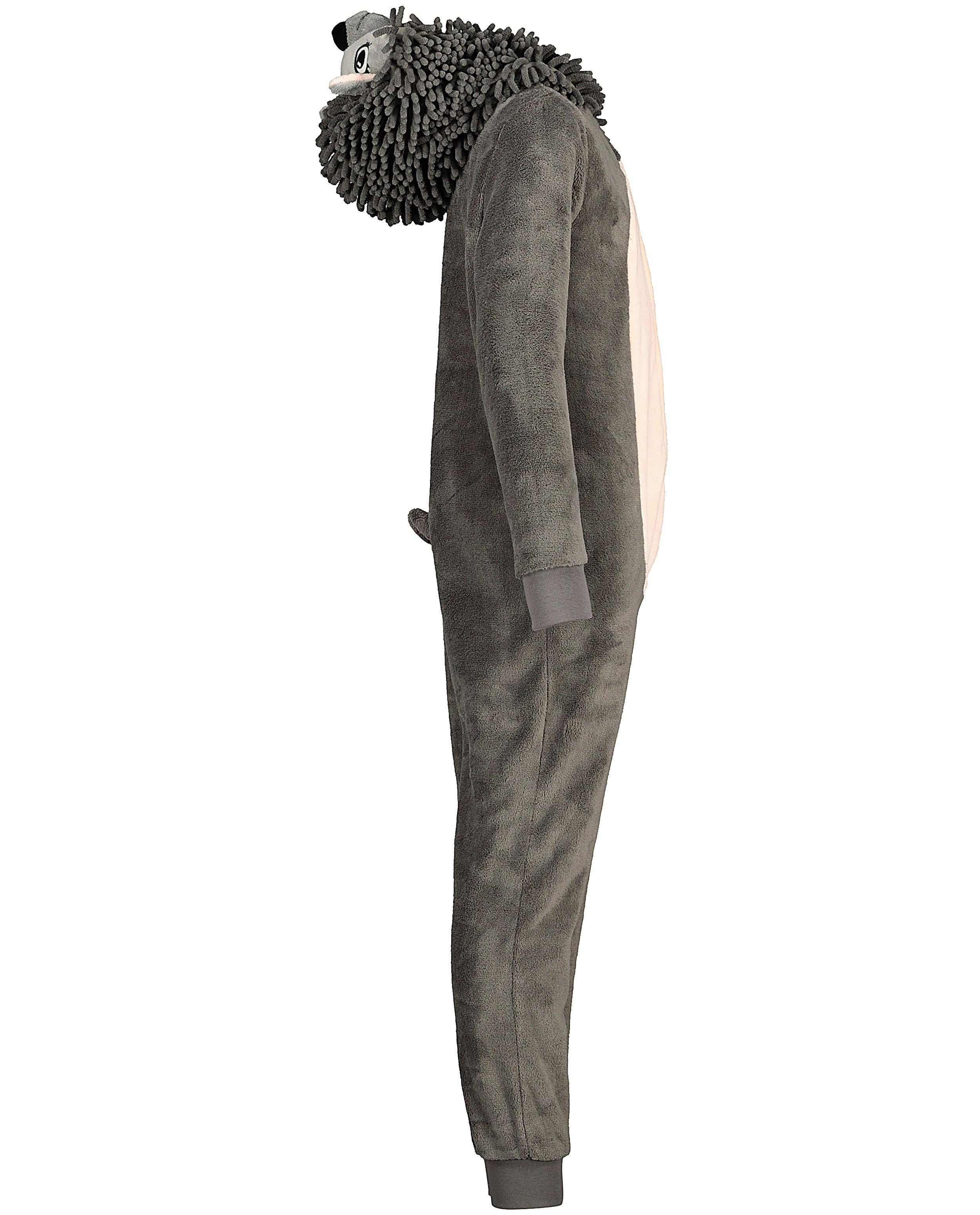Nachtkleding - Antracietgrijze egel onesie