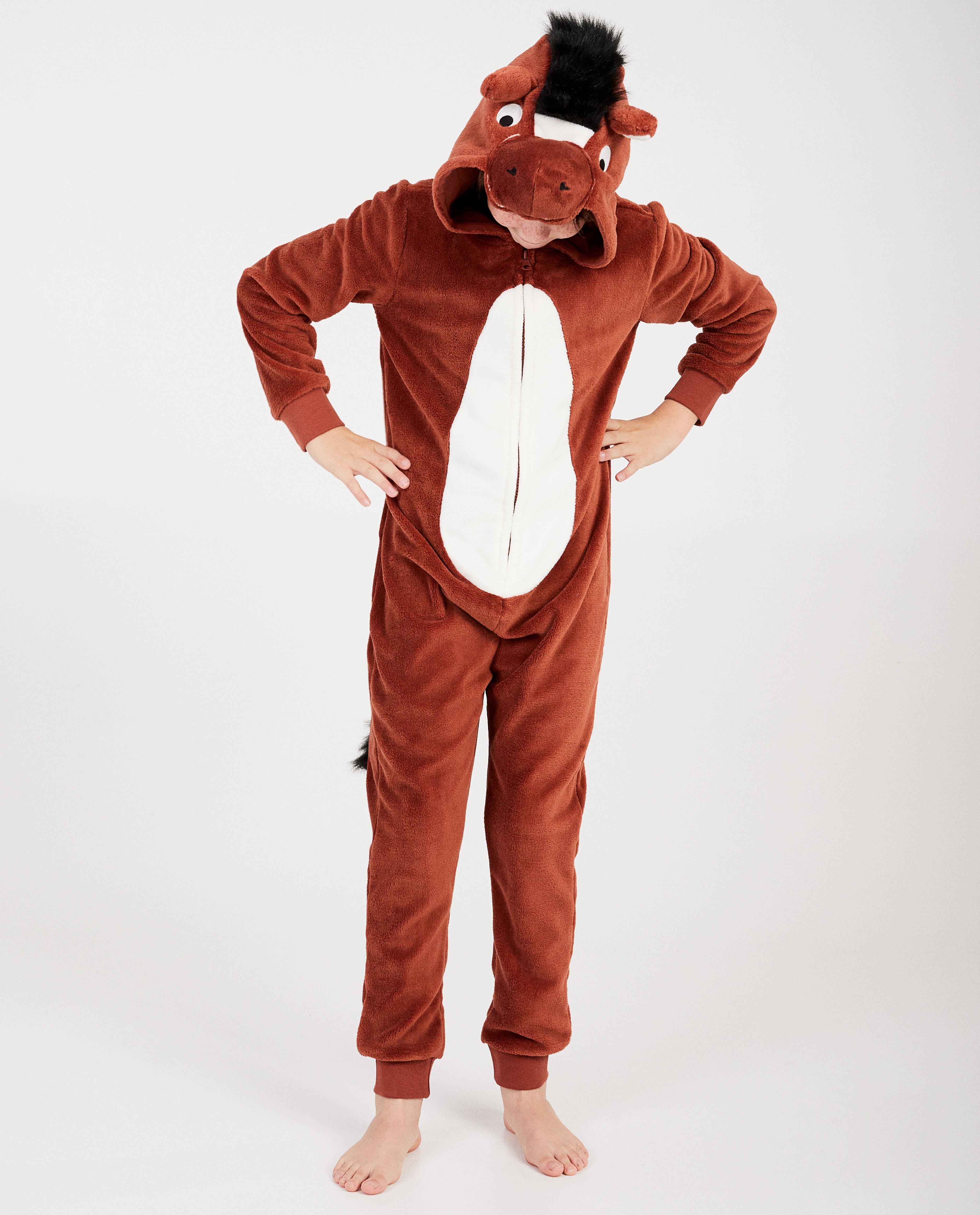 Pyjamas - Combinaison cheval brune