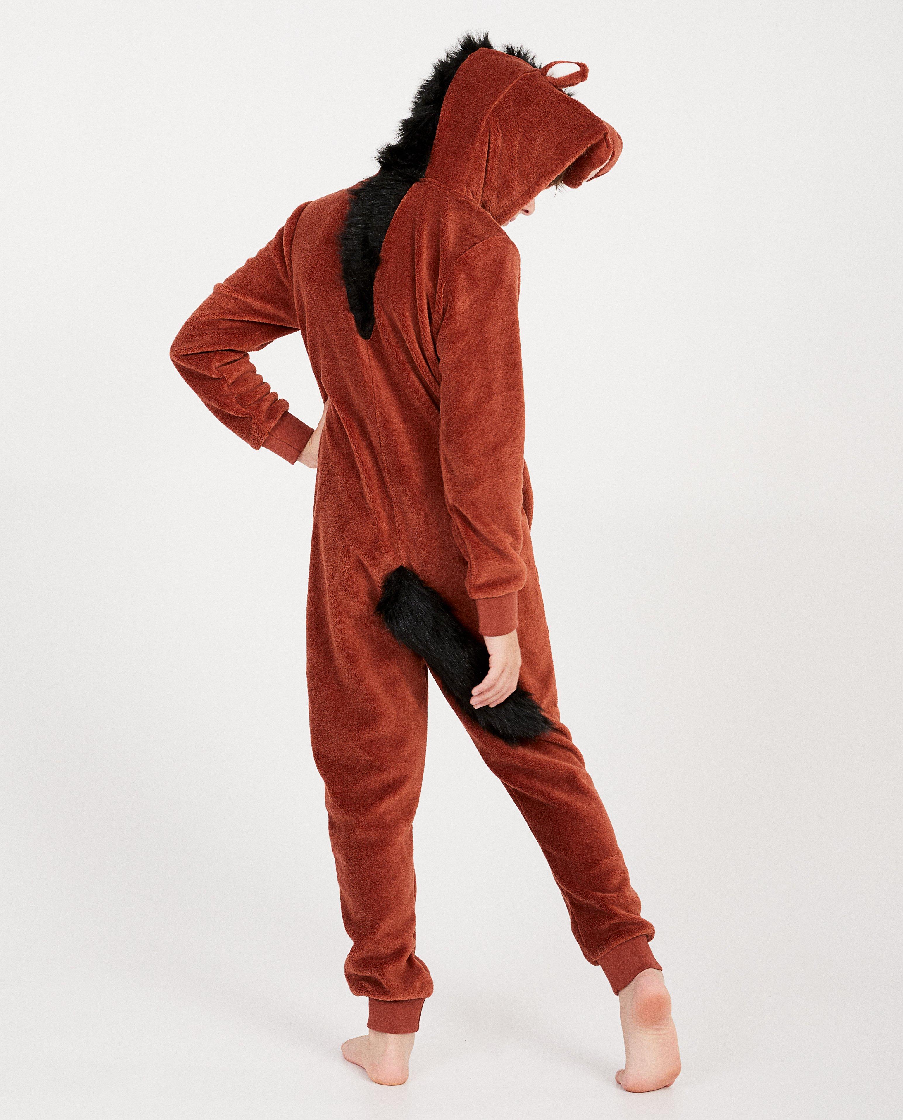Pyjamas - Combinaison cheval brune