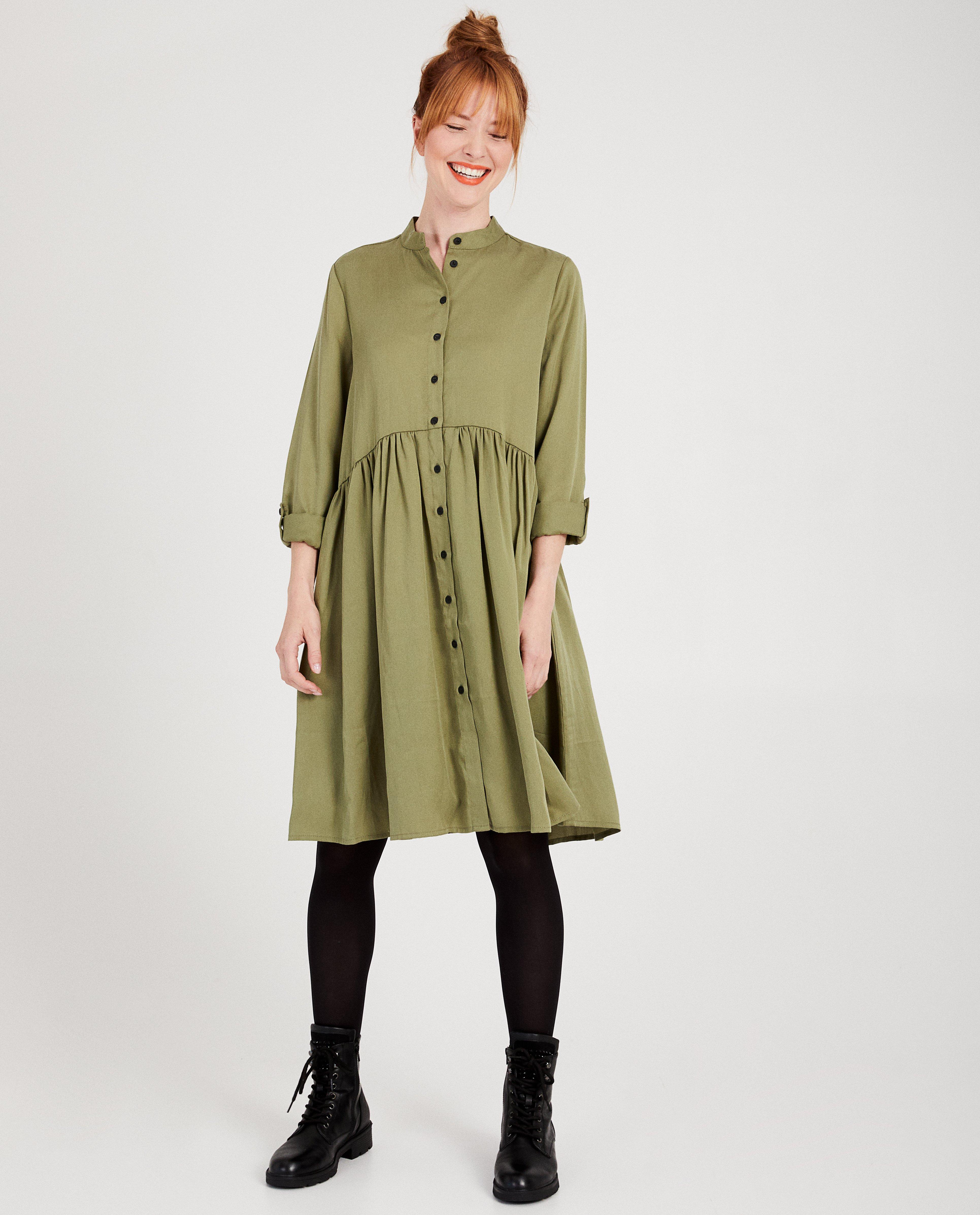 Robe verte en lyocell I AM - #agreenjourney - I AM