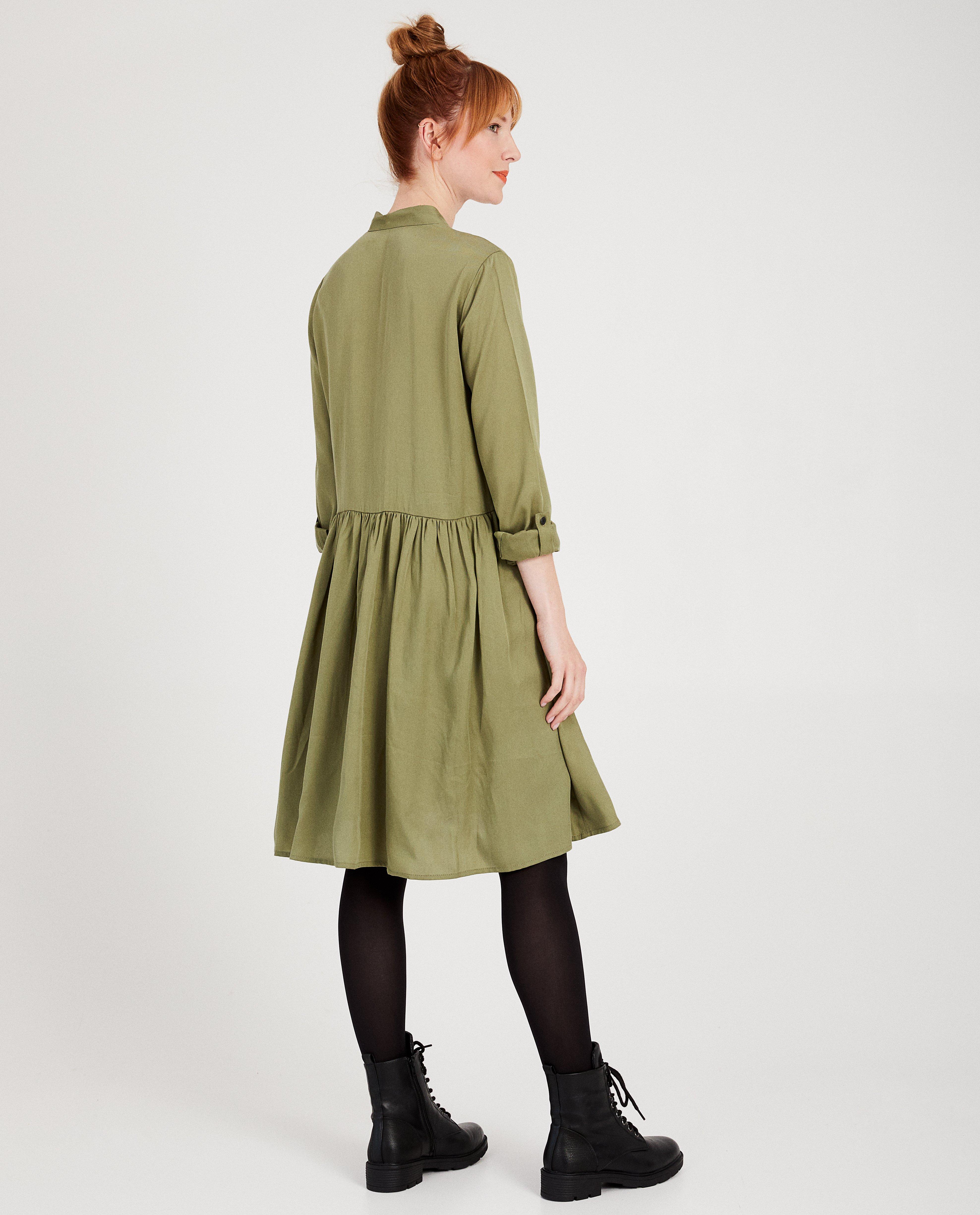 Robes - Robe verte en lyocell I AM