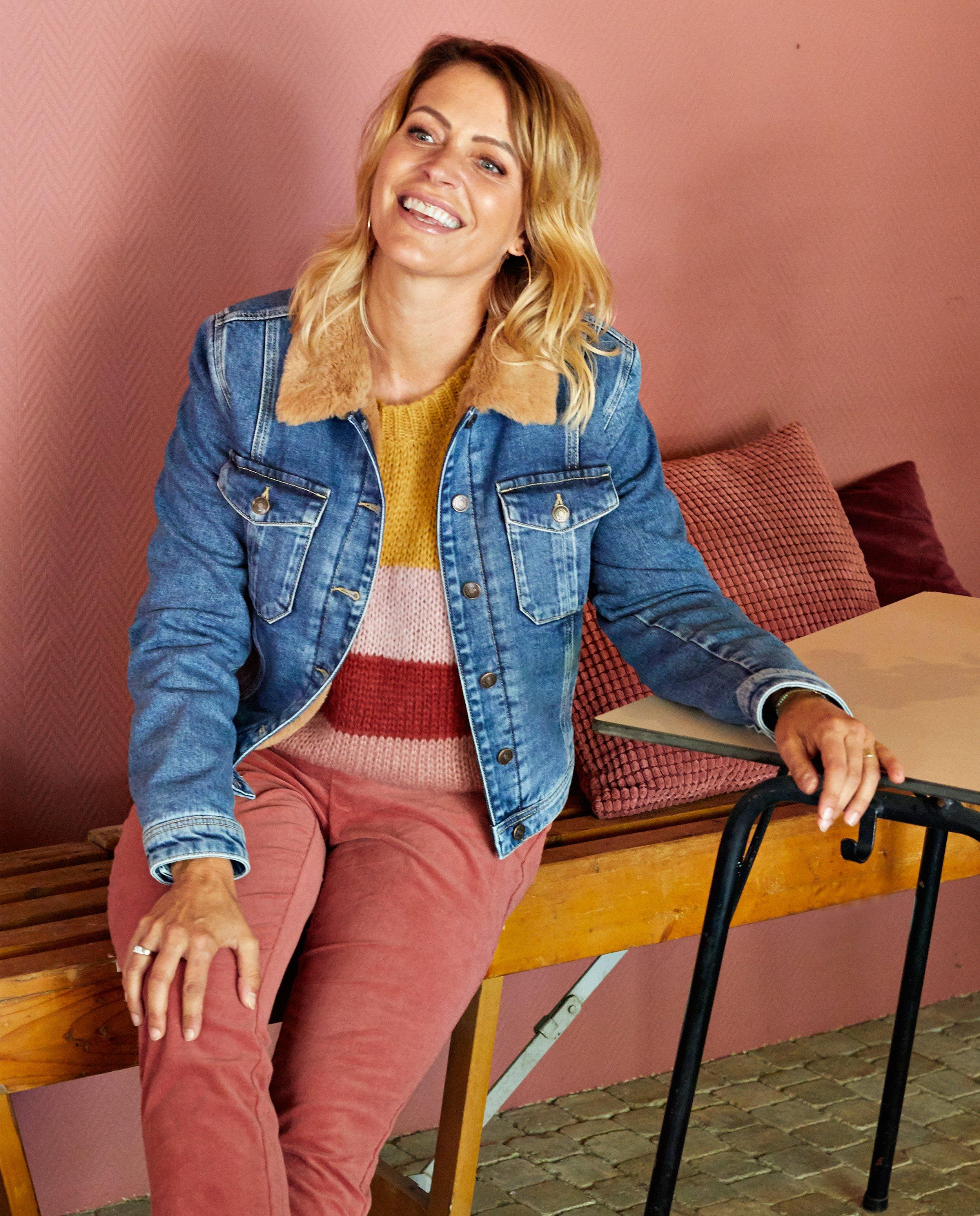 Blazers - Jeansjasje met pels Karen Damen