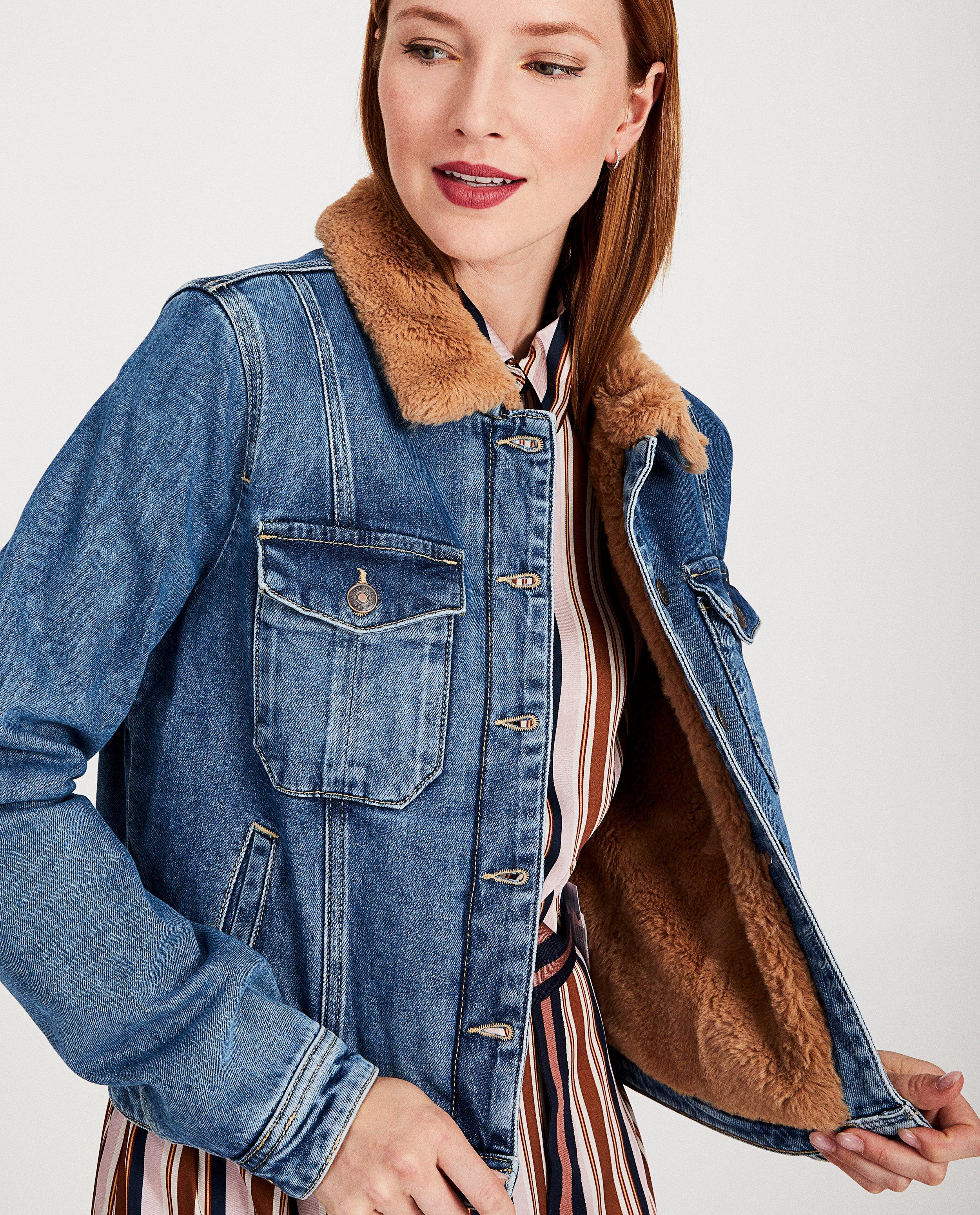Blazers - Jeansjasje met pels Karen Damen