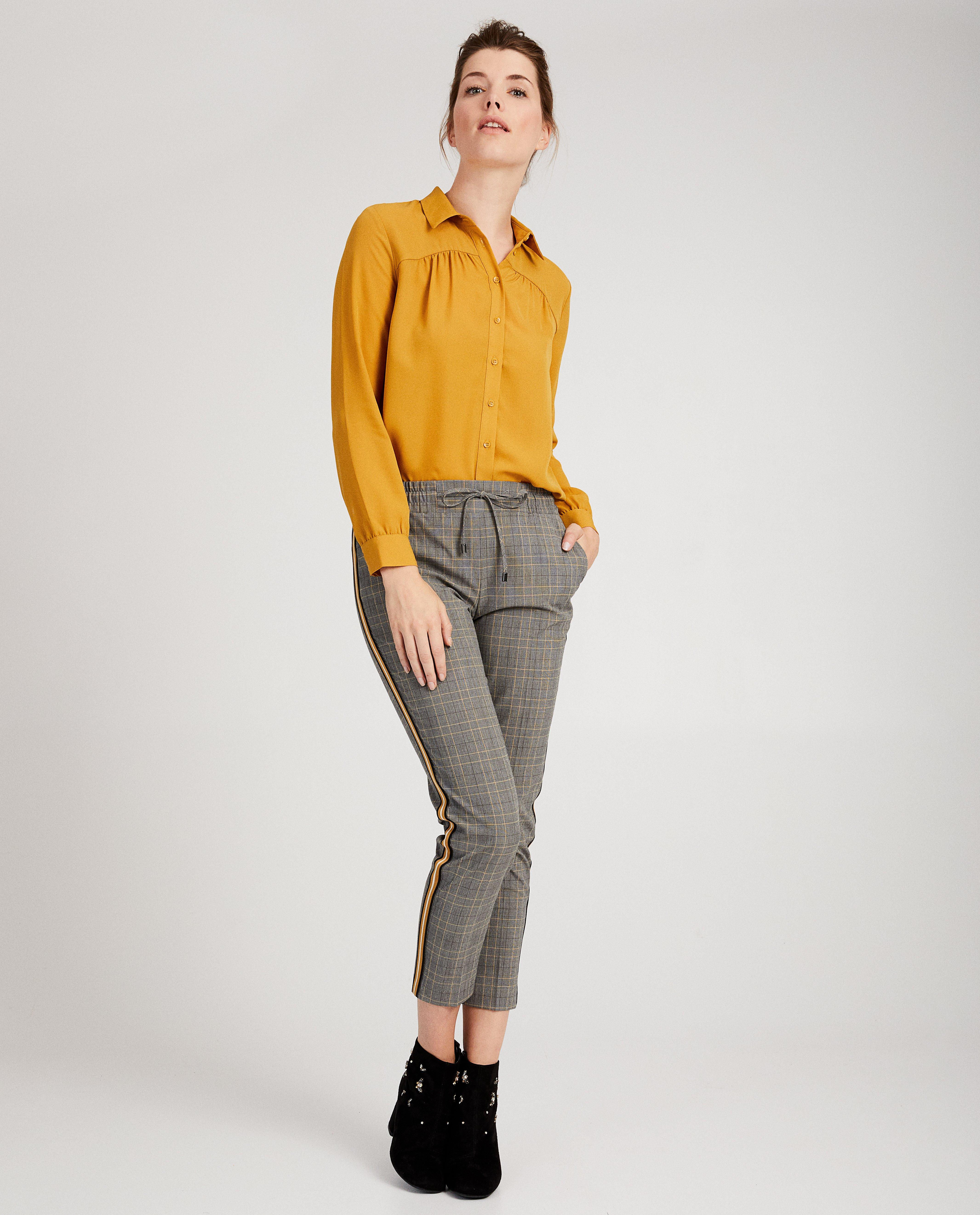 Grijze broek met print Sora  - glencheck - Sora