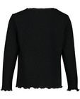T-shirts - Zwarte longsleeve met ribreliëf K3