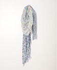 Blauw-witte sjaal Sarlini - met allover print - JBC