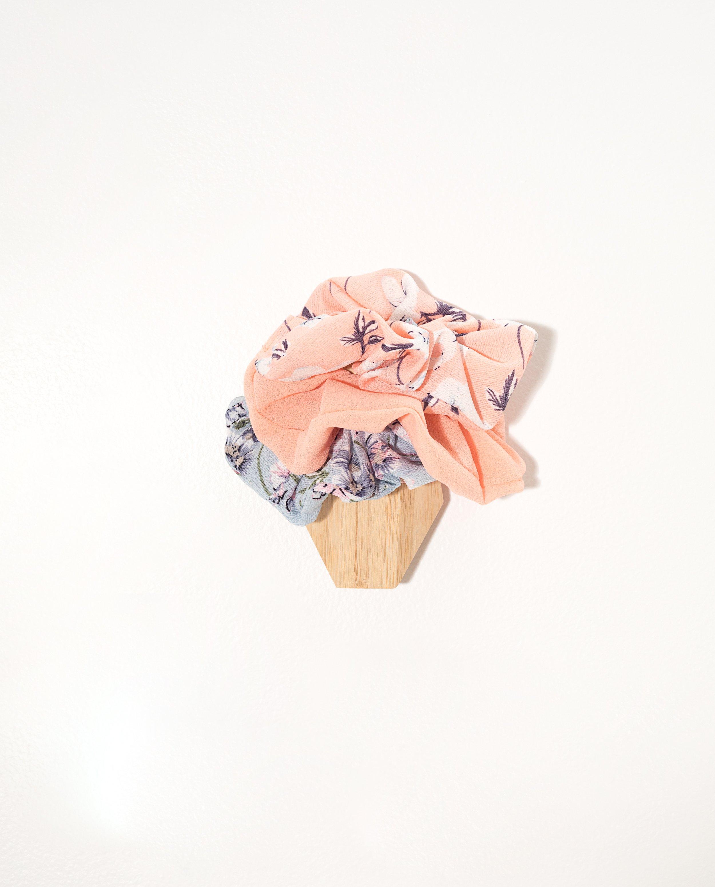 Set van 3 scrunchies - in roze en blauw - JBC