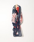Donkerblauwe sjaal Sarlini - met bladerenprint - JBC