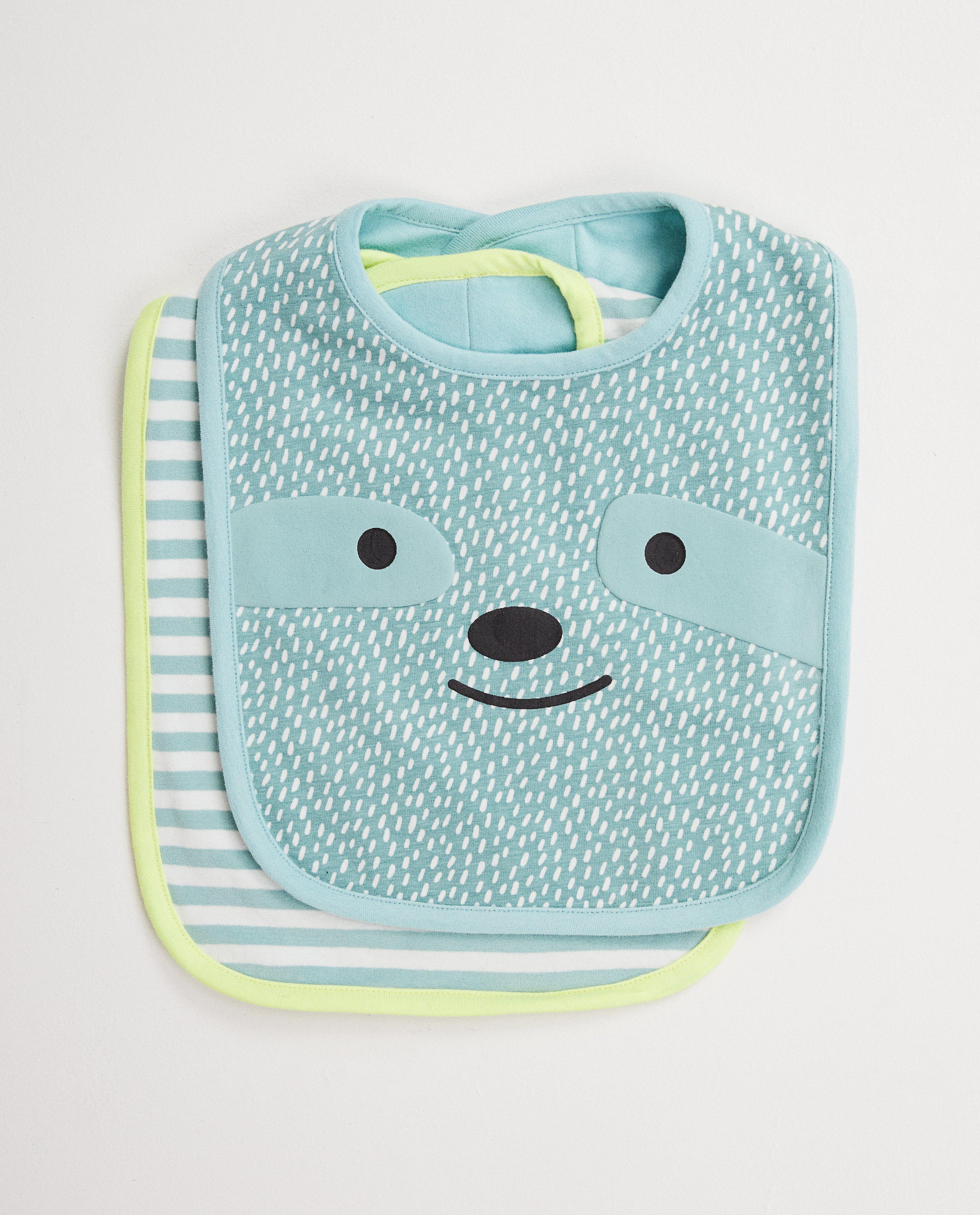 2 bavoirs en coton bio - ensemble - Cuddles and Smiles