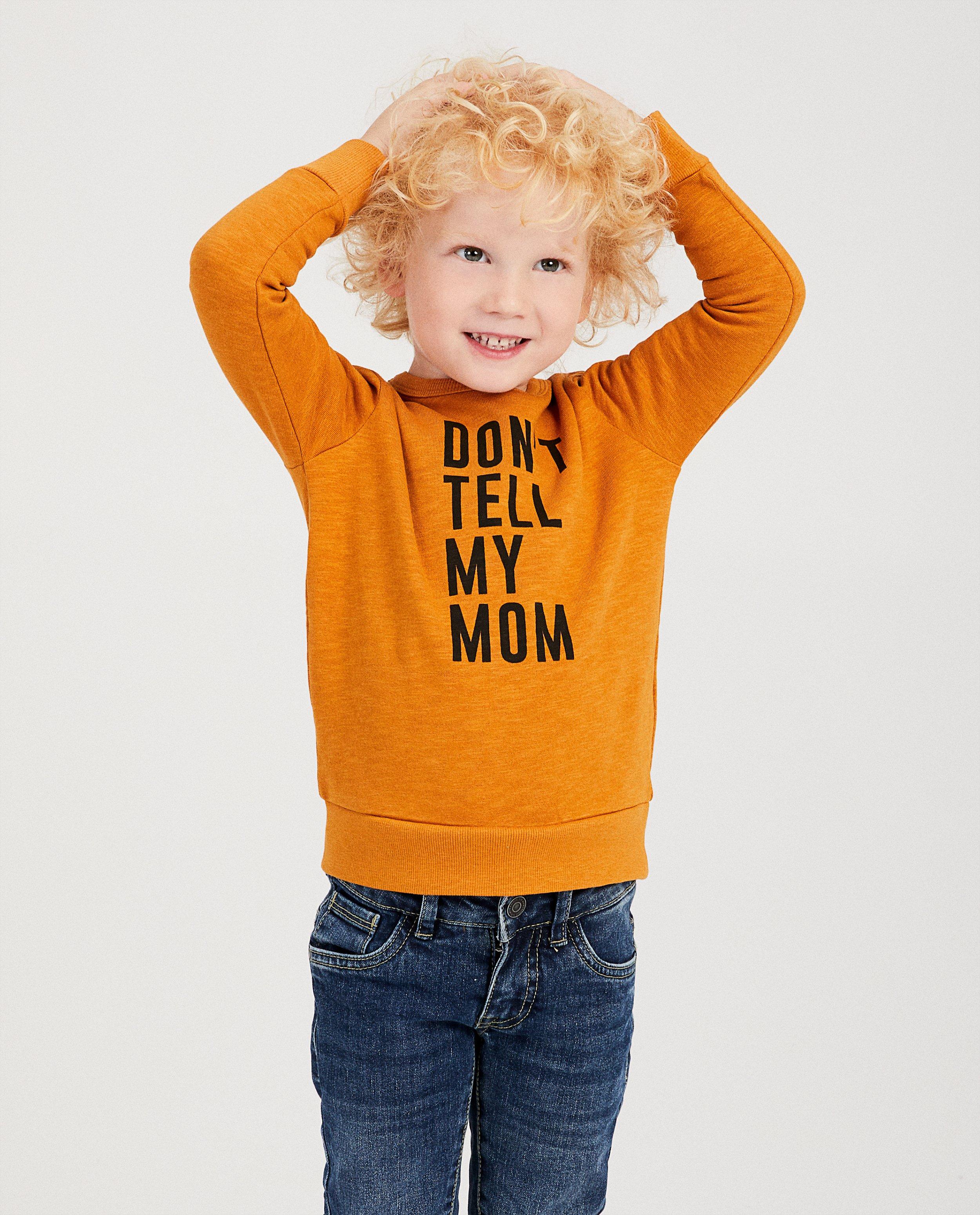 Sweaters - Cognac sweater met quote BESTies
