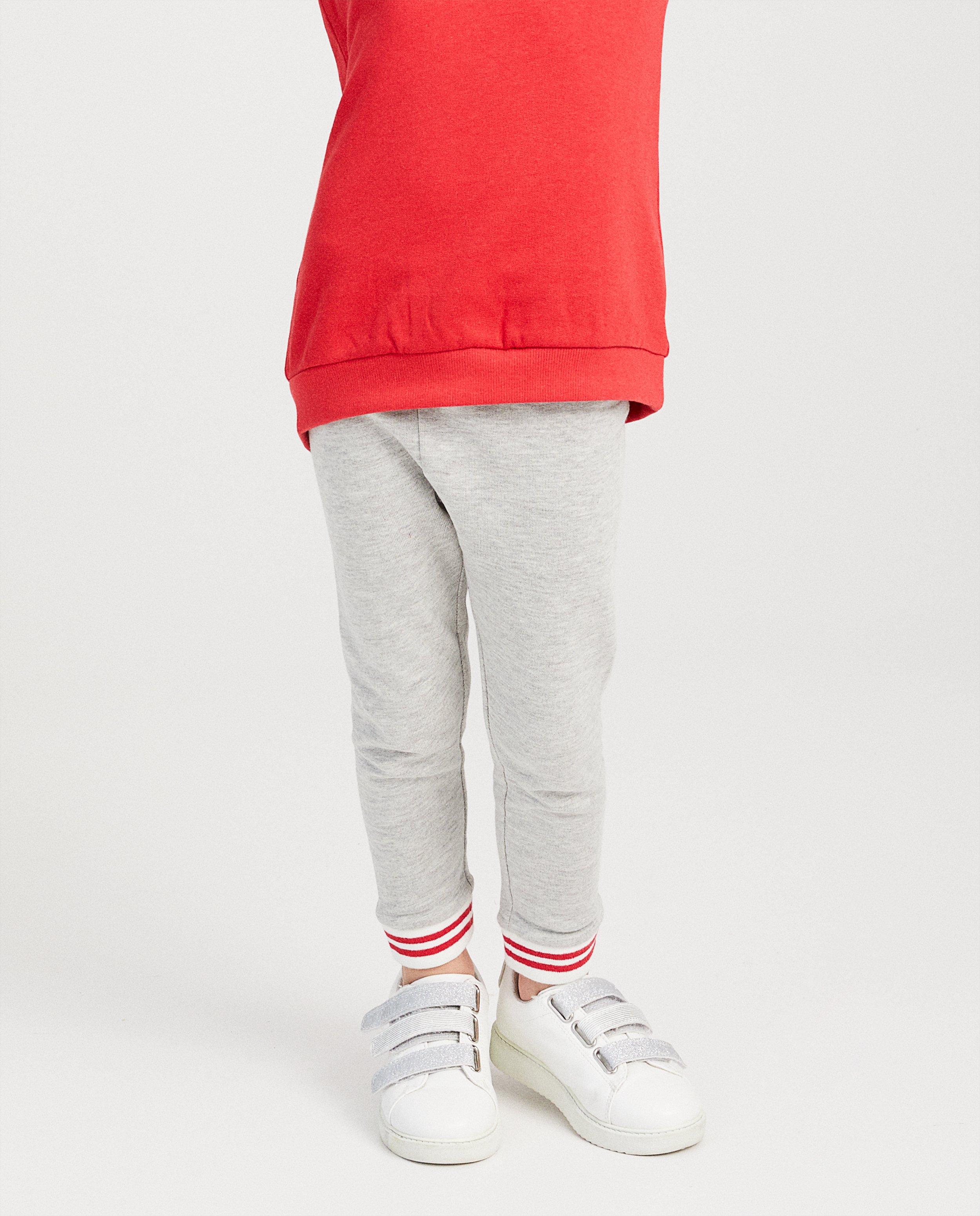Legging met streepjes - in lichtgrijs - Milla Star