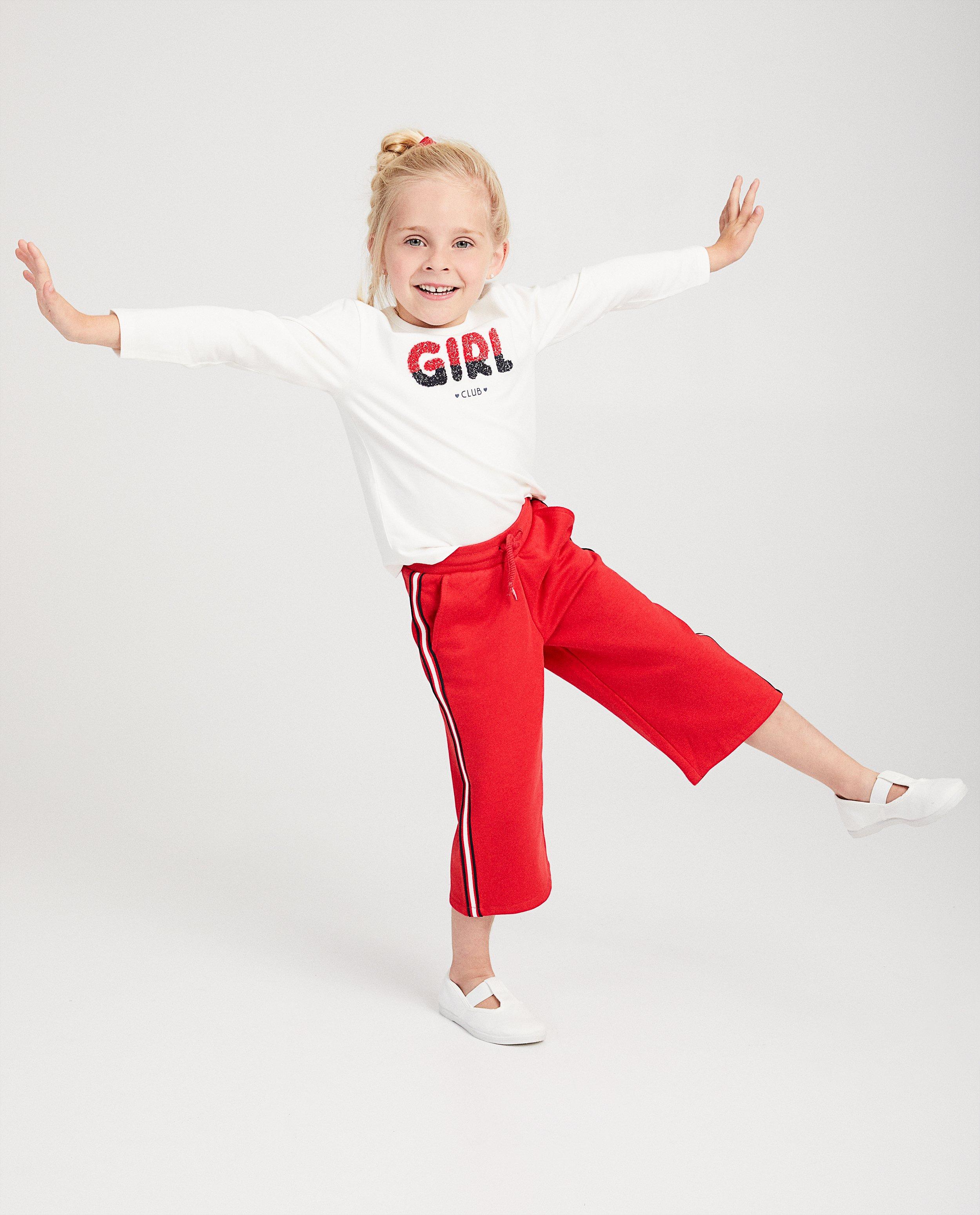 T-shirts - Witte longsleeve met opschrift