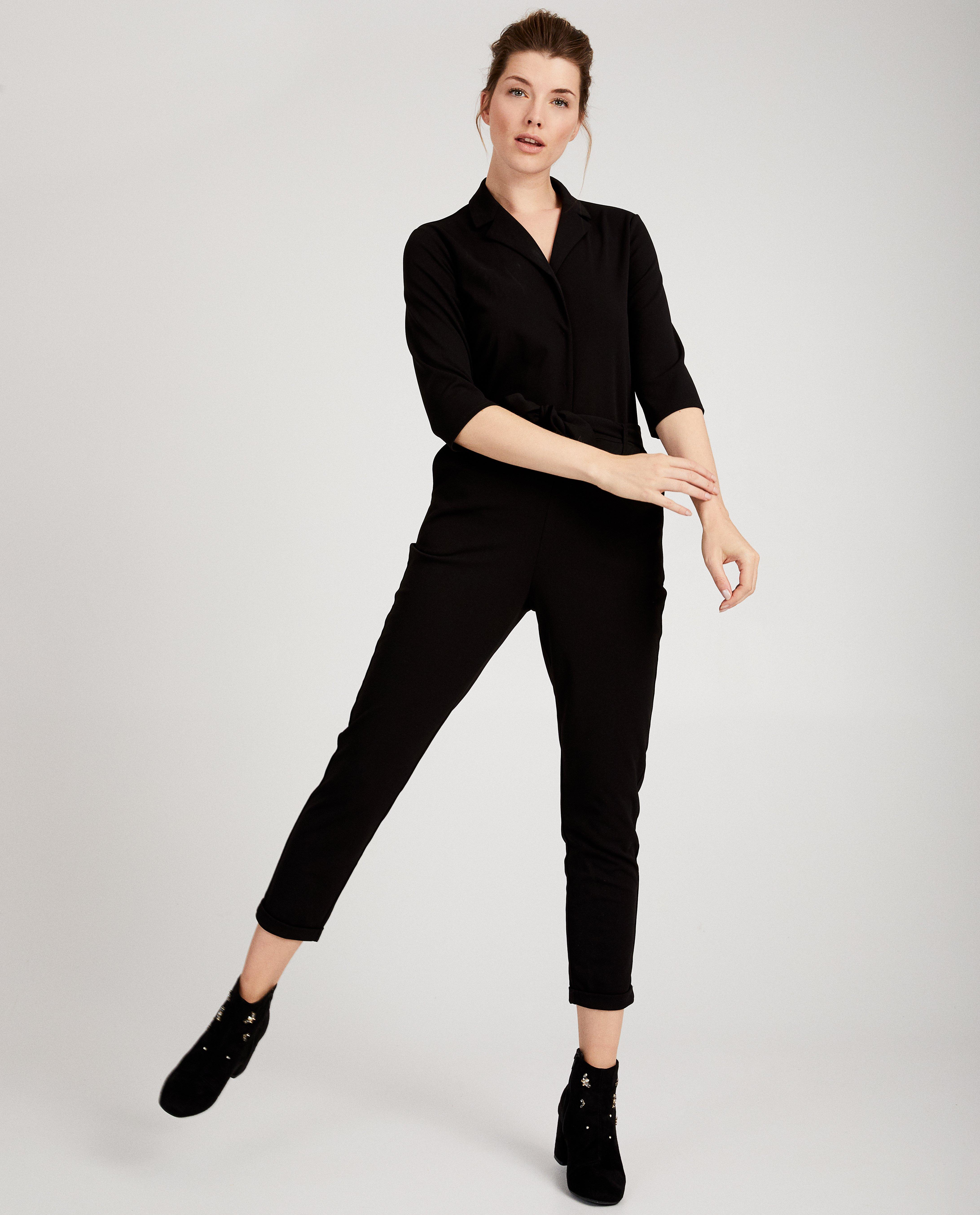 Zwarte jumpsuit Sora - met knooplint - Sora