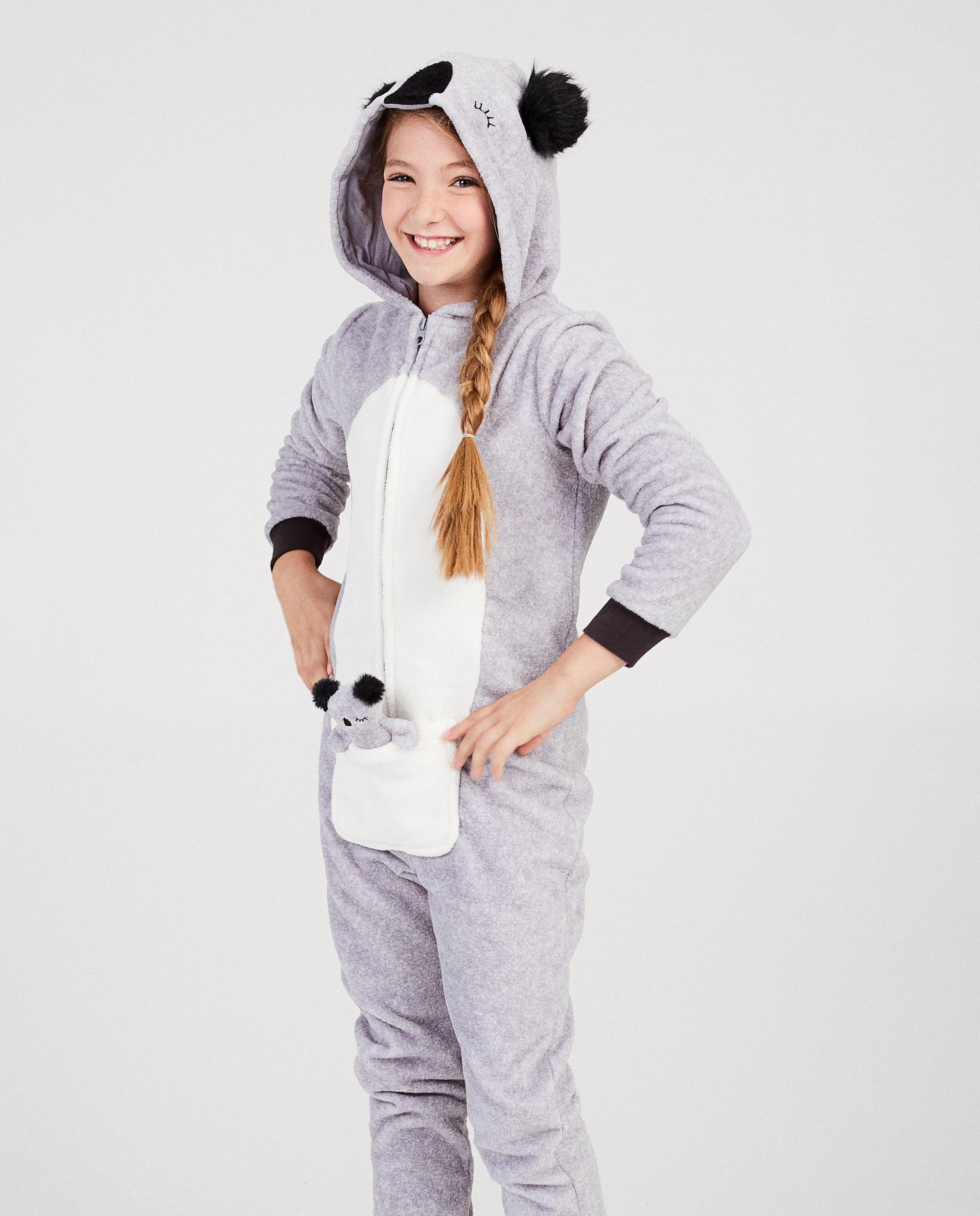 Nachtkleding - Lichtgrijze koala onesie