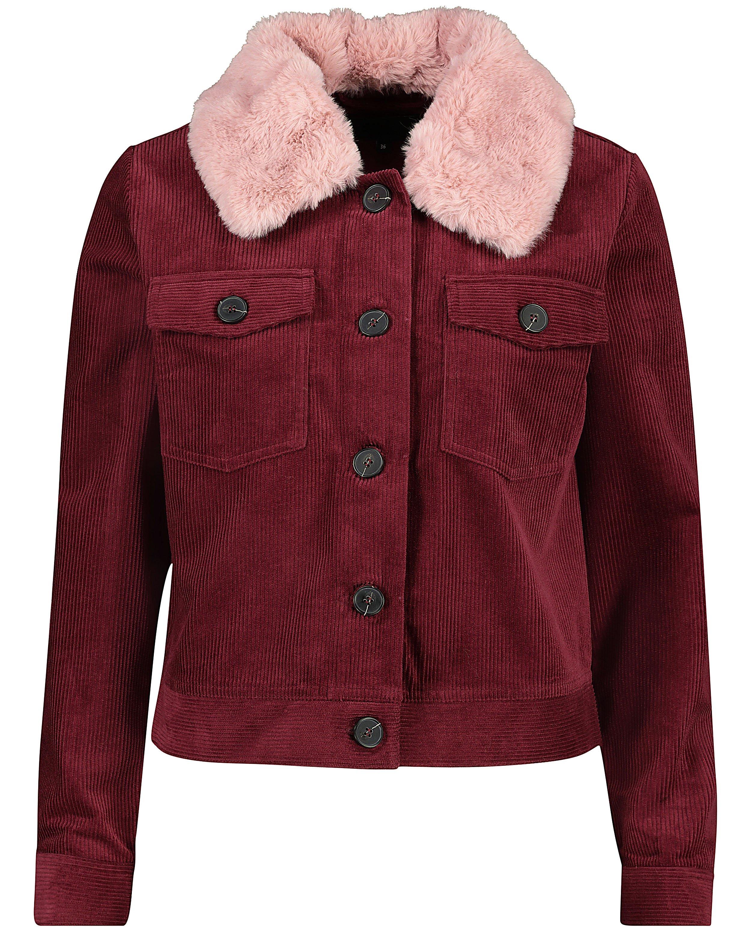 Blazers - Bordeaux jas met roze kraag Youh!