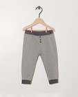 Pantalon évolutif en coton bio - gris à rayures - Newborn 50-68