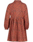 Kleedjes - Roestbruine jurk met luipaardprint