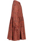 Kleedjes - Roestbruine jurk met luipaardprint