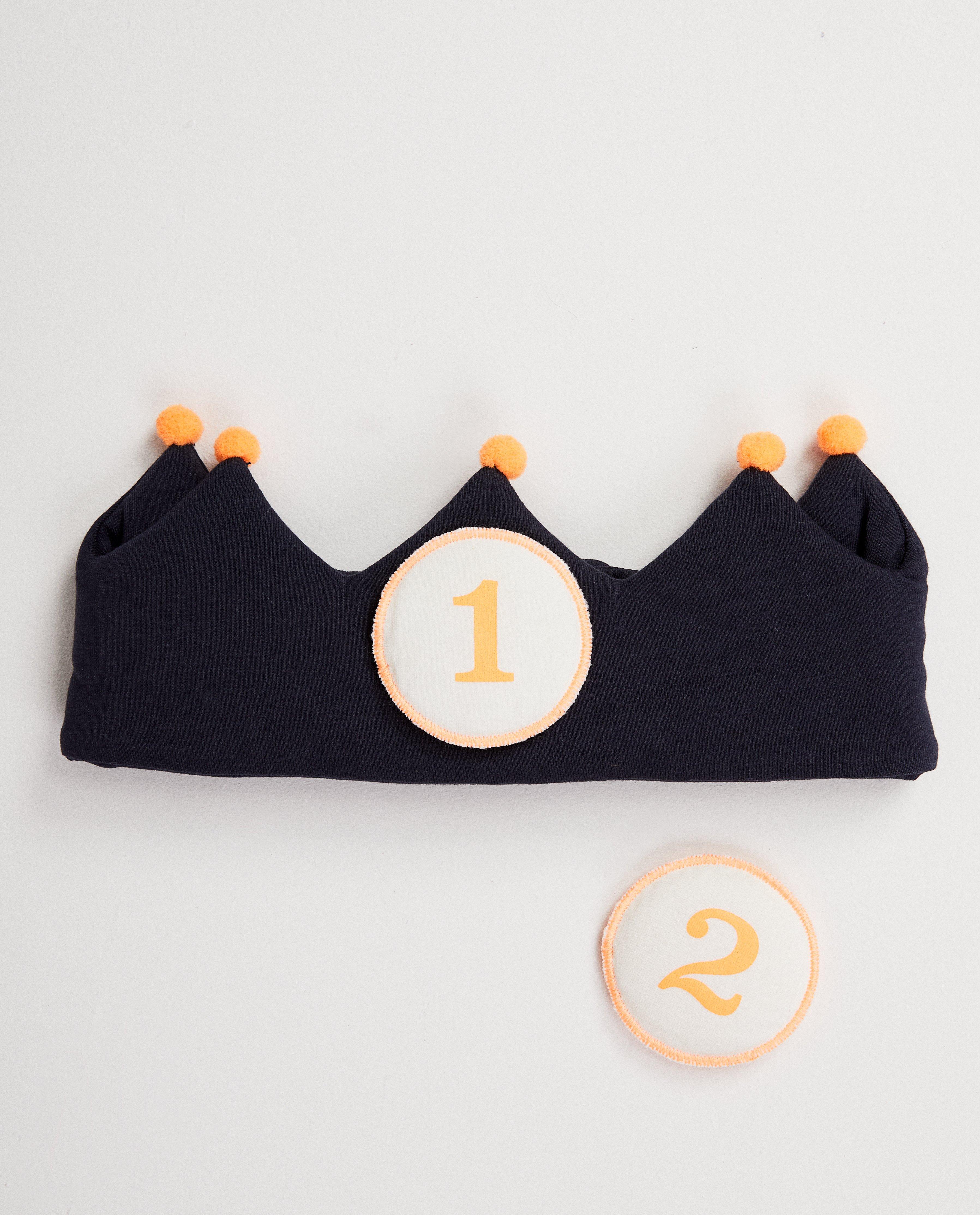 Couronne bleue d’anniversaire - coton bio - Cuddles and Smiles