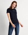T-shirts - Donkerblauw T-shirt met opschrift