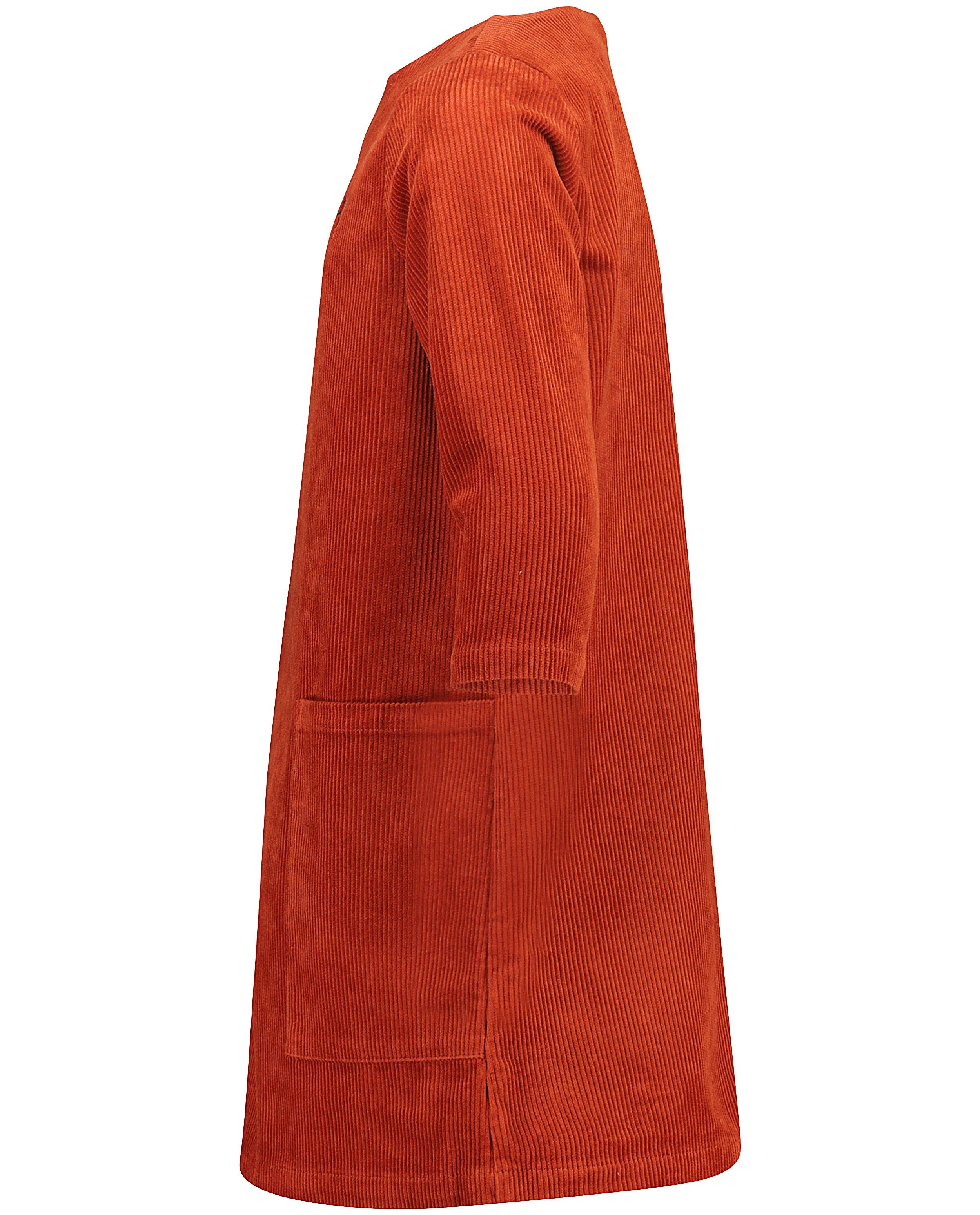 Robes - Robe rouge brun en velours côtelé