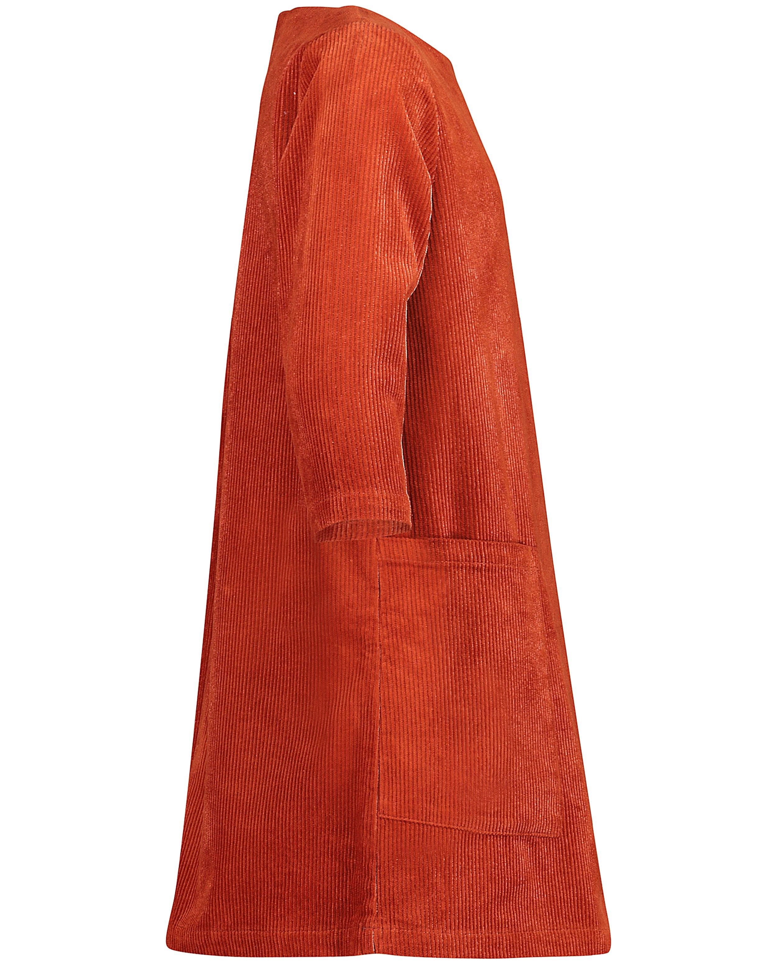 Robes - Robe rouge brun en velours côtelé