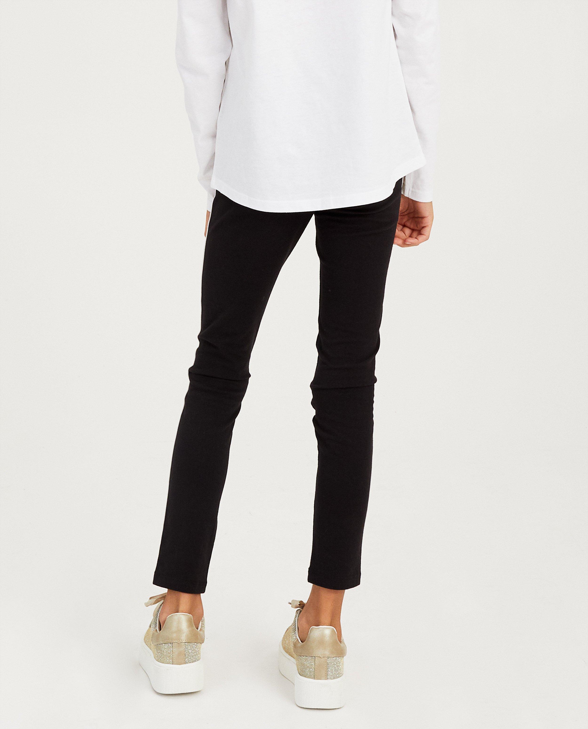 Broeken - Zwarte legging streepdetail