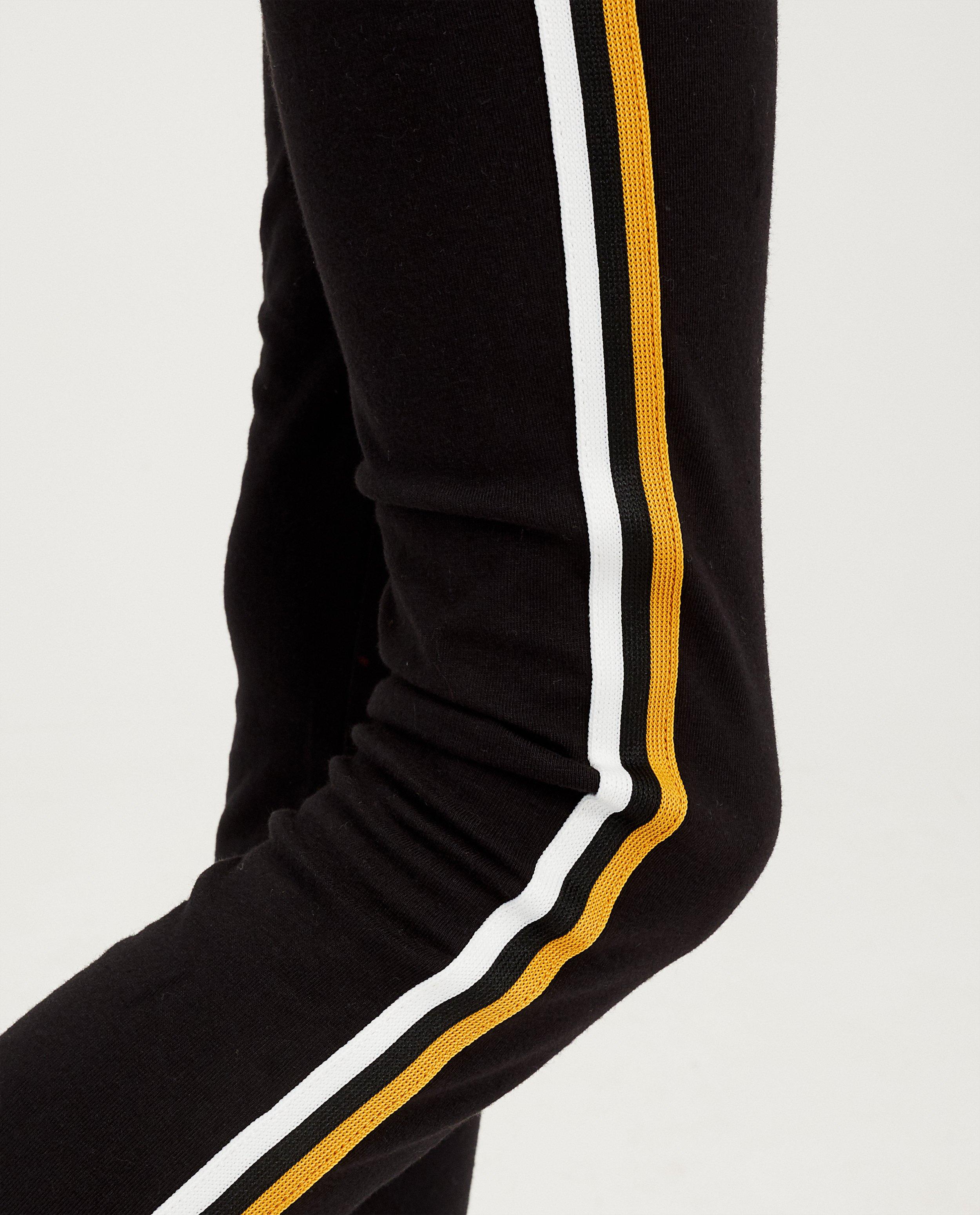 Broeken - Zwarte legging streepdetail
